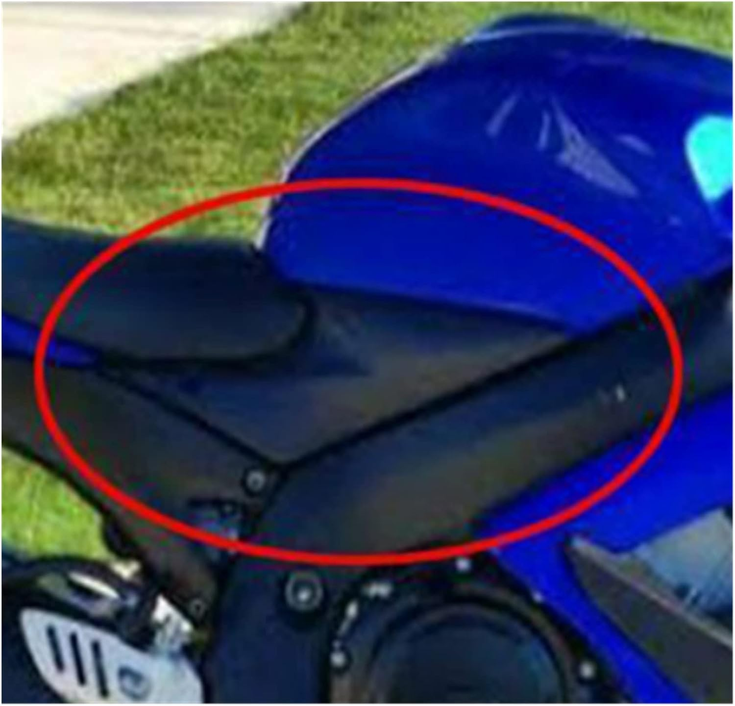 Jfqm Motorbike Tank Side Fairing Panel Gas Trim Cover Cowl 2Pcs Fit for Suzuki GSXR600 GSXR750 2006 2007 Black ABS image number 3