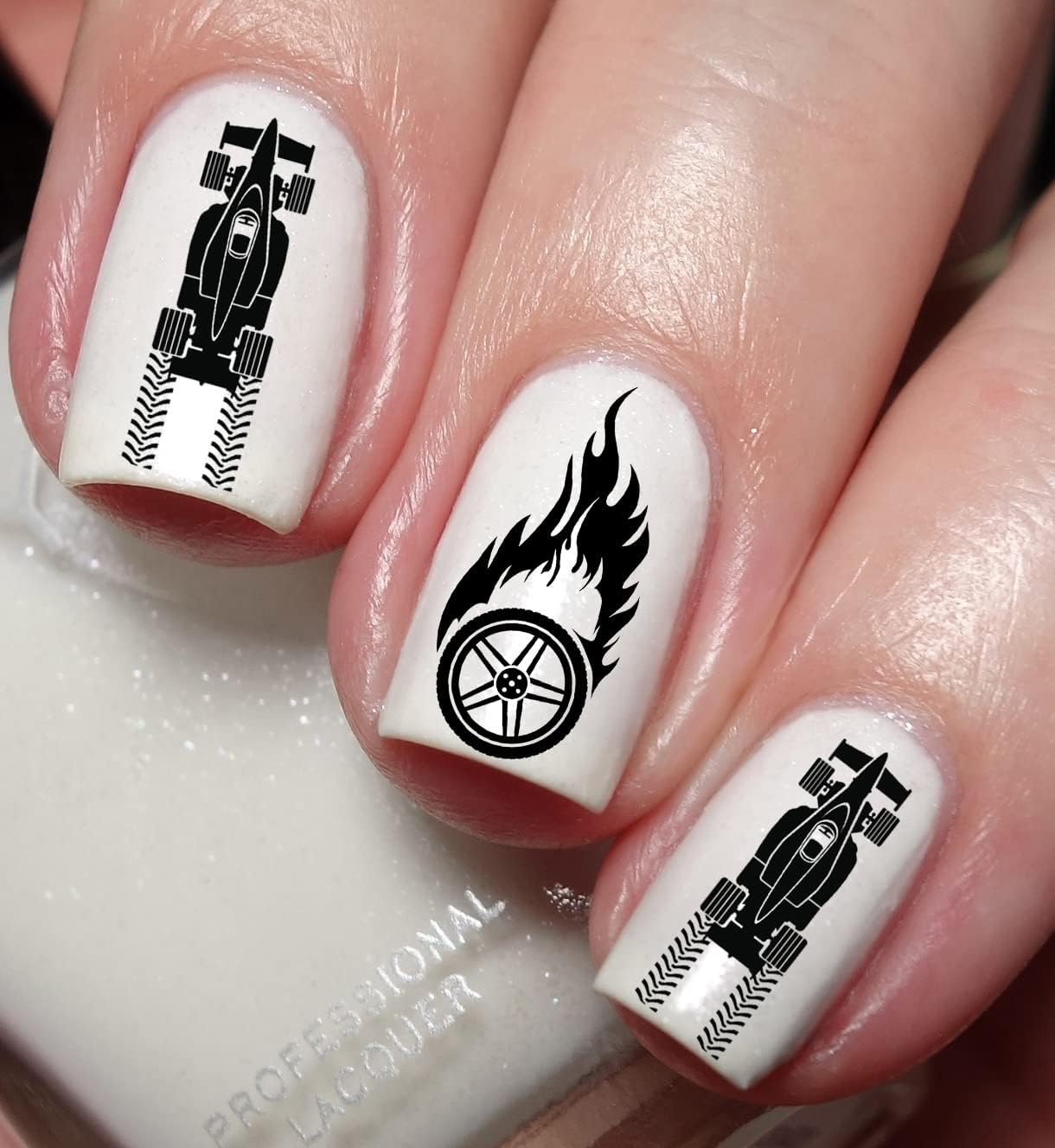 Racing Car Formula Nail Art Decal Sticker image number 5