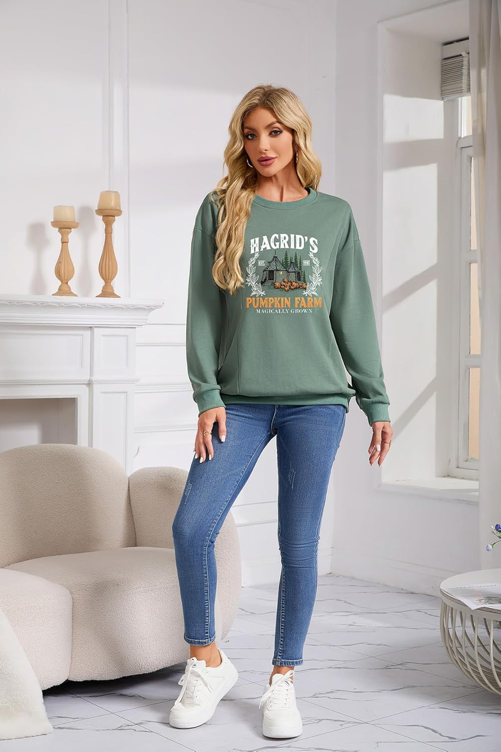 Women Zipper Nursing Breastfeeding Sweatshirts Novelty Hagrid'S Pumpkin Farm Halloween Thanksgiving Pullover Tops image number 6