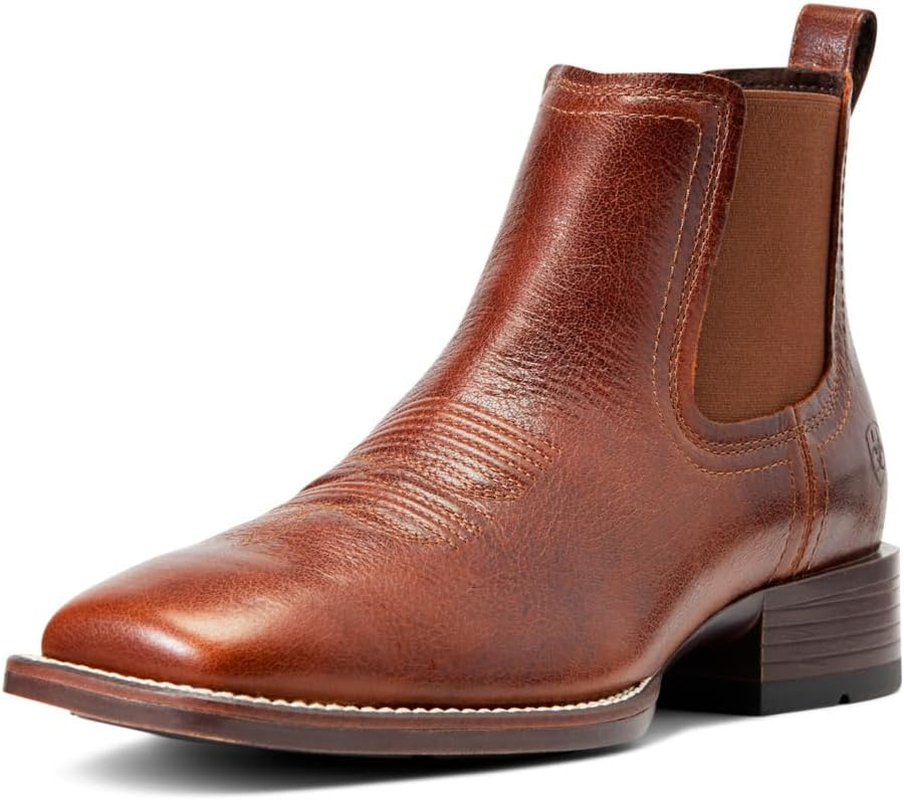 ARIAT Men'S Booker Royal Ultra Full-Grain Leather Ankle Boot Broad Square Toe - 10040289 image number 5