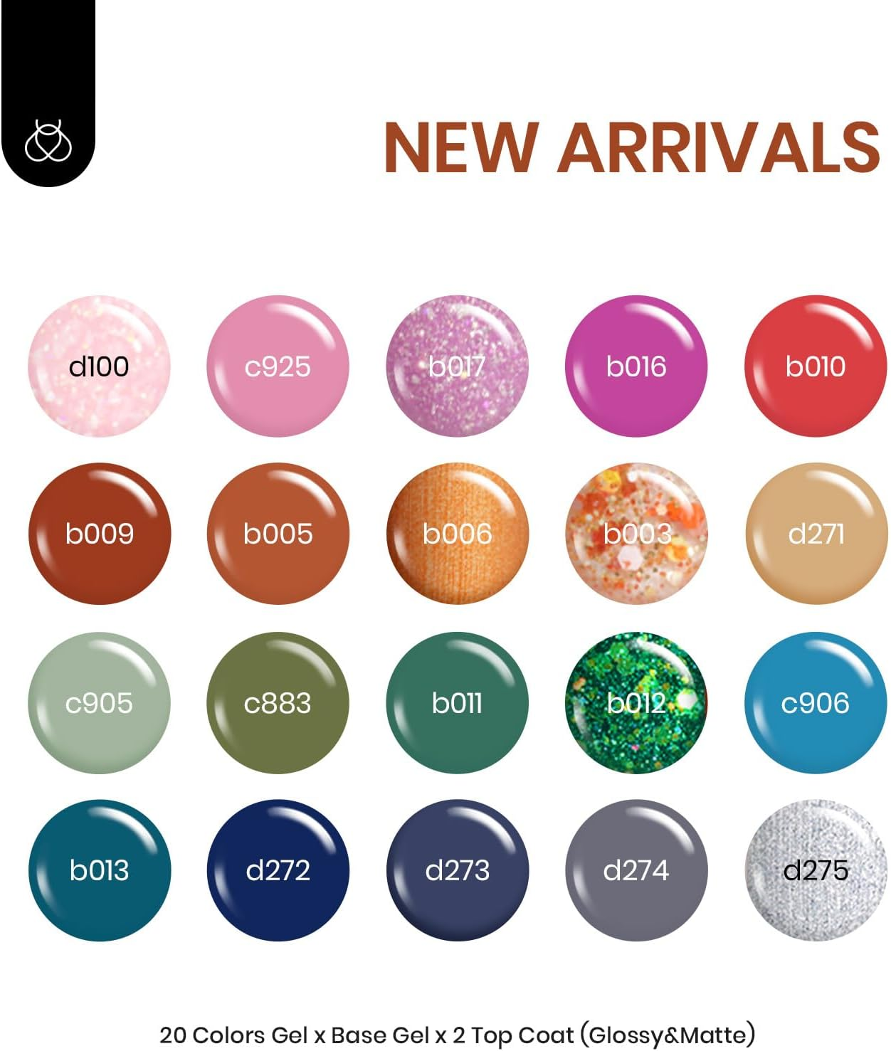 Beetles Gel Polish Gel Nail Polish Set 23Pcs Stylish Retro Gel Nail Polish Kit Green Blue Red Glitter Gel Nail Polish Glossy & Matte Gel Top Coat Base Coat Soak off Uv Nail Lamp image number 2