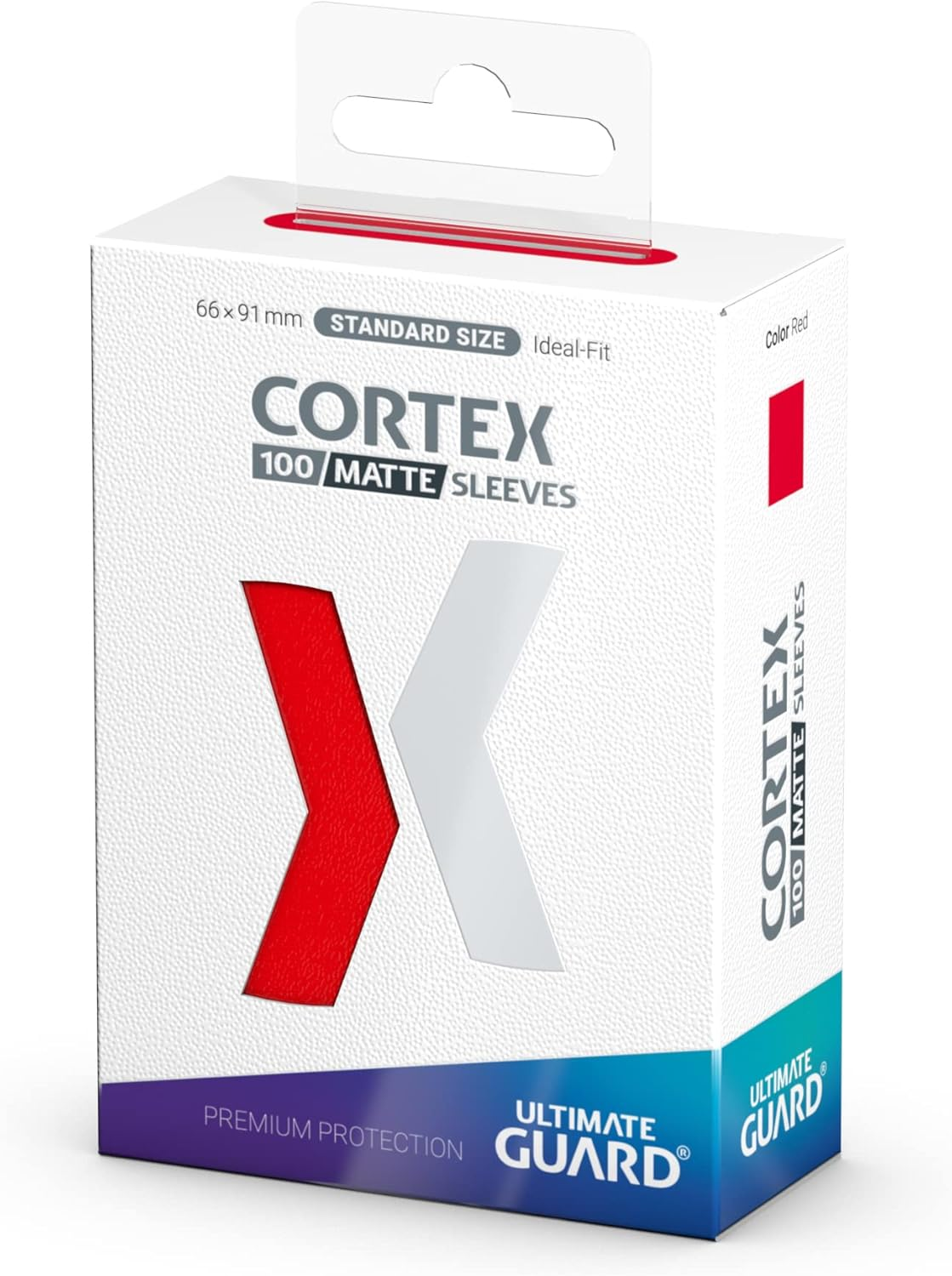 Ultimate Guard Cortex Sleeves 100-Pieces, Standard Size, Matte Red