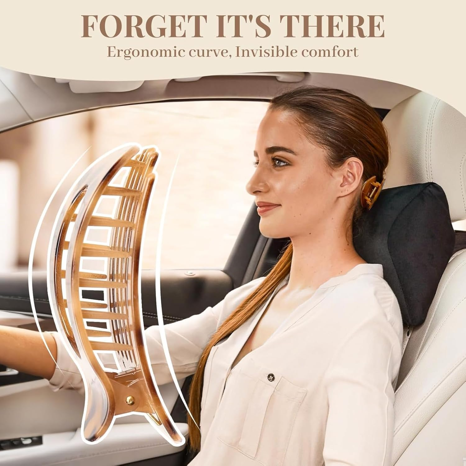 Elevapulse Women'S Hair Clips, Pack of 6 Hair Clips, Flat Hair Clips, Medium Size Hair Clip, Flat Women'S Flat Hair Clip, Everyday, Sports or Driving (Leopard)