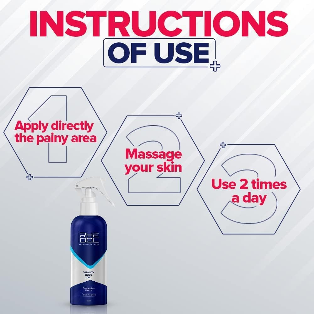 RHEDOL Vitality Body Oil, Refreshing Dry Body Oil Spray, Skin Moisturizer, Body Oil for Pleasant Smell and Refreshment, 3.38 Fl Oz (Pack of 3) image number 1