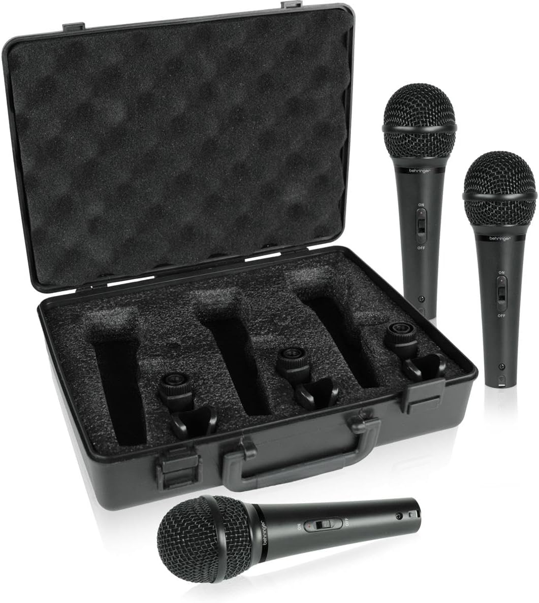 Behringer XM1800S Ultravoice Microphones 3 Piece Set, Black image number 3