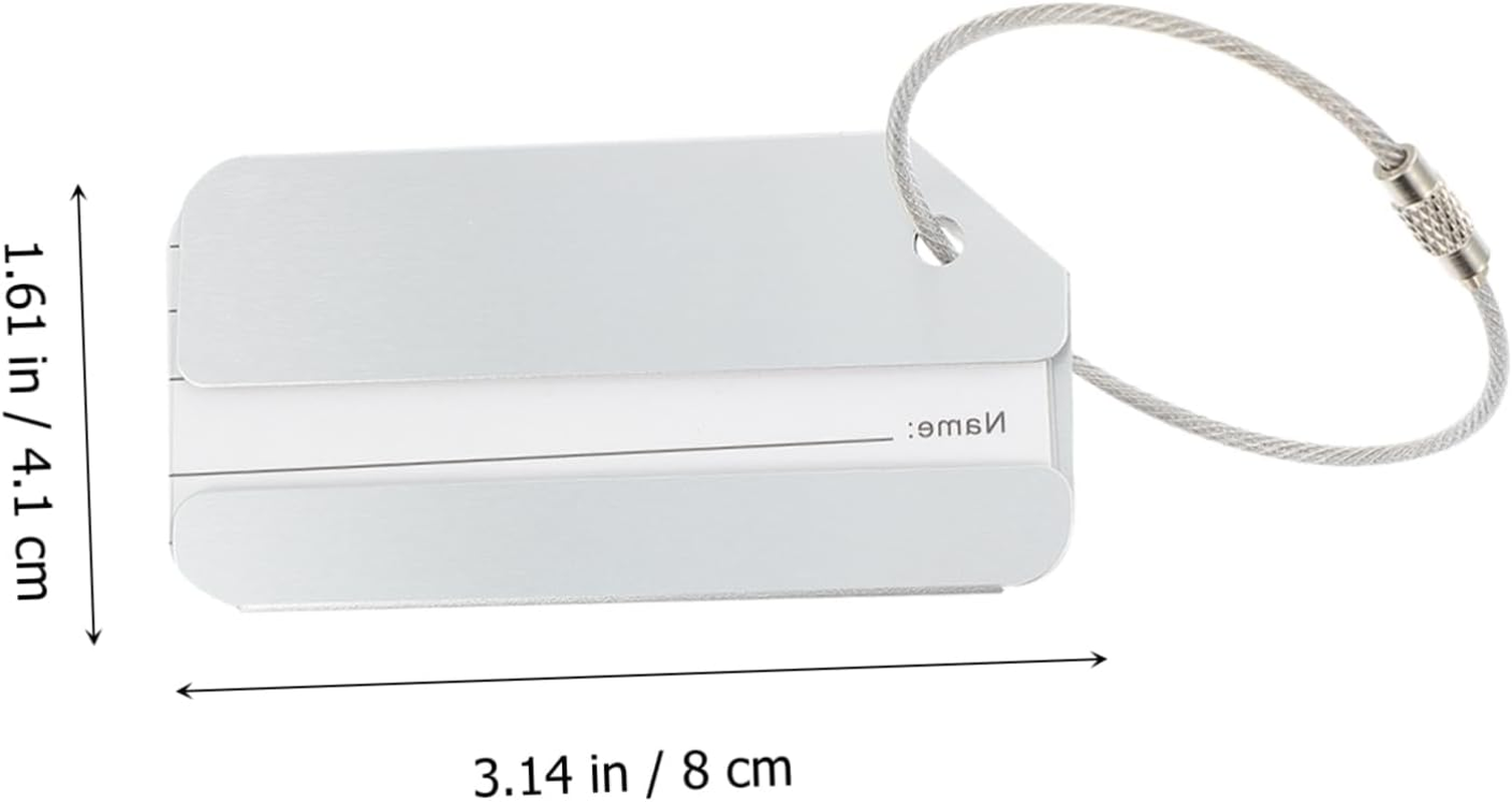 6Pcs Aluminum Alloy Luggage Tags Lightweight Suitcase Identifier with Privacy Design for for Bags Backpacks Key Rings Travel Accessories for Quick Luggage Identification image number 5