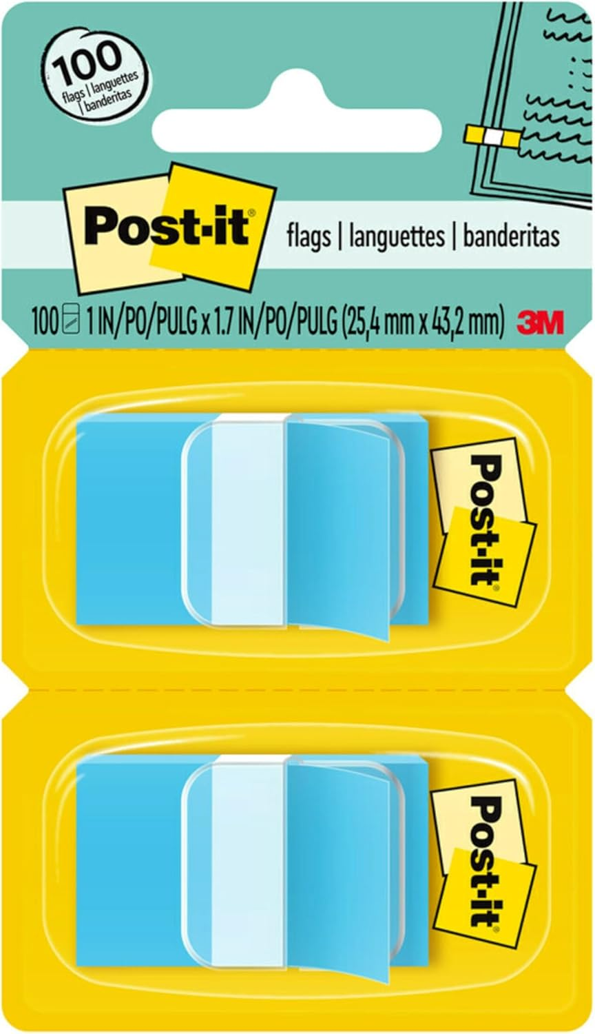 Post-It Message Flags, Sign Here, Red, 1-Inch Wide, 200/Desk Grip Dispenser, 1-Dispenser/Pack
