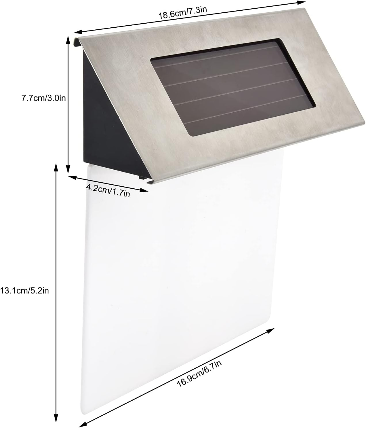 Alvinlite Numbers Plaque Solar Stainless Steel Address Plaques LED Address Sign for House Yard Outdoor Farms Numbers image number 3