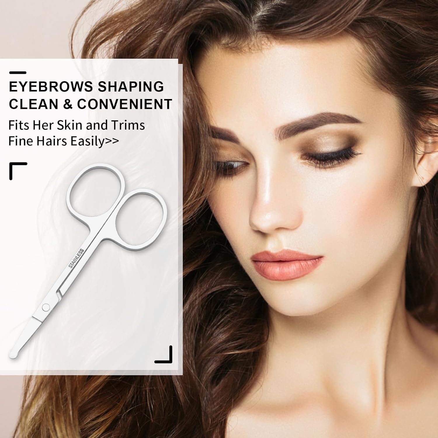 FEITA Mini Nose Hair round Tip Scissors, Men'S Grooming Scissors All Purpose Facial Safety Scissors Cute for Woman Eyebrow, Lash, Mustache, Pubic Hair image number 6