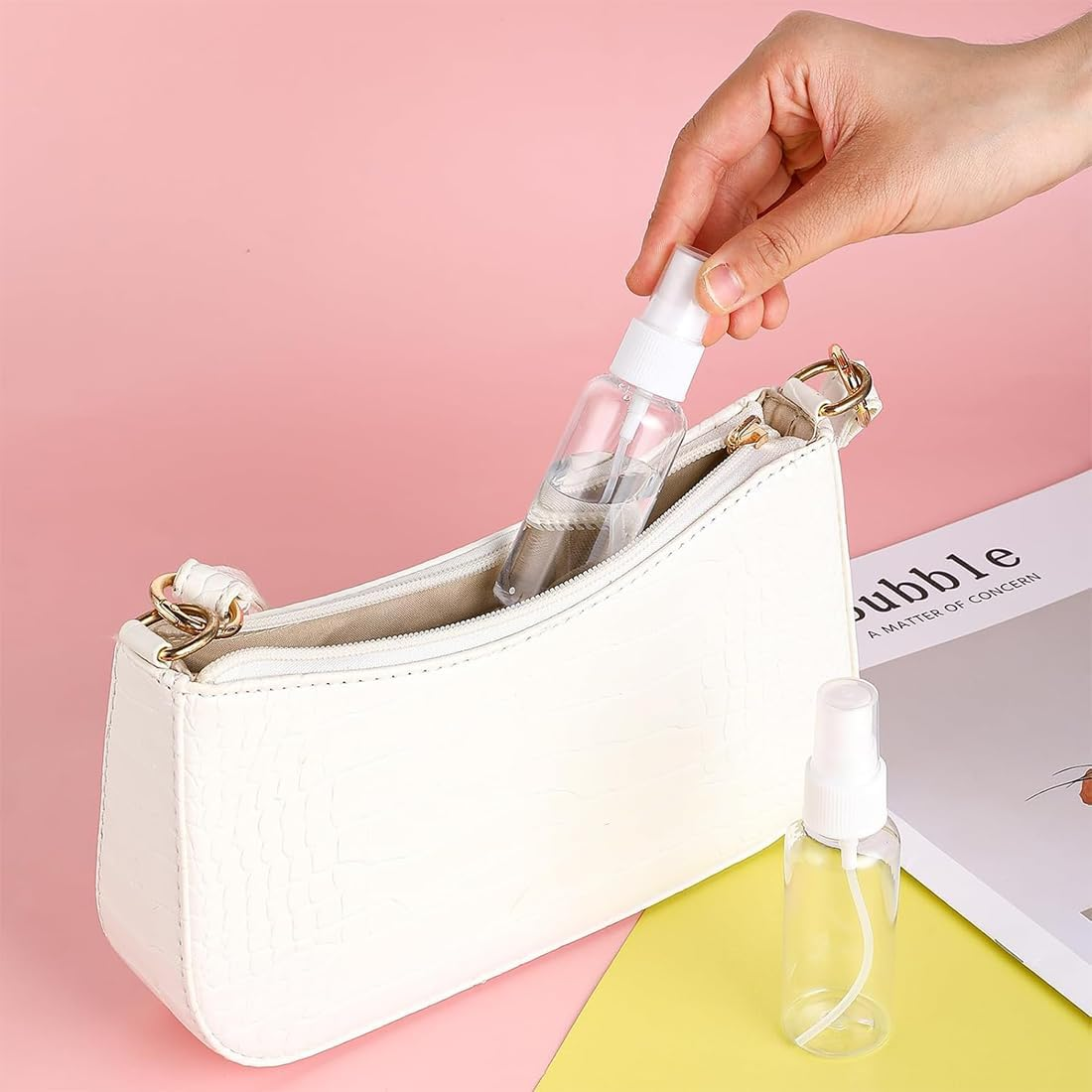 4 X 20 Ml Spray Bottle, Small, for Filling Plastic Water Spray Bottle, Spray Bottle, Atomiser Spray Bottle, Small Spray Bottle, Plastic Water Spray Bottle, Empty, for Perfumes, Water Alcohol image number 3