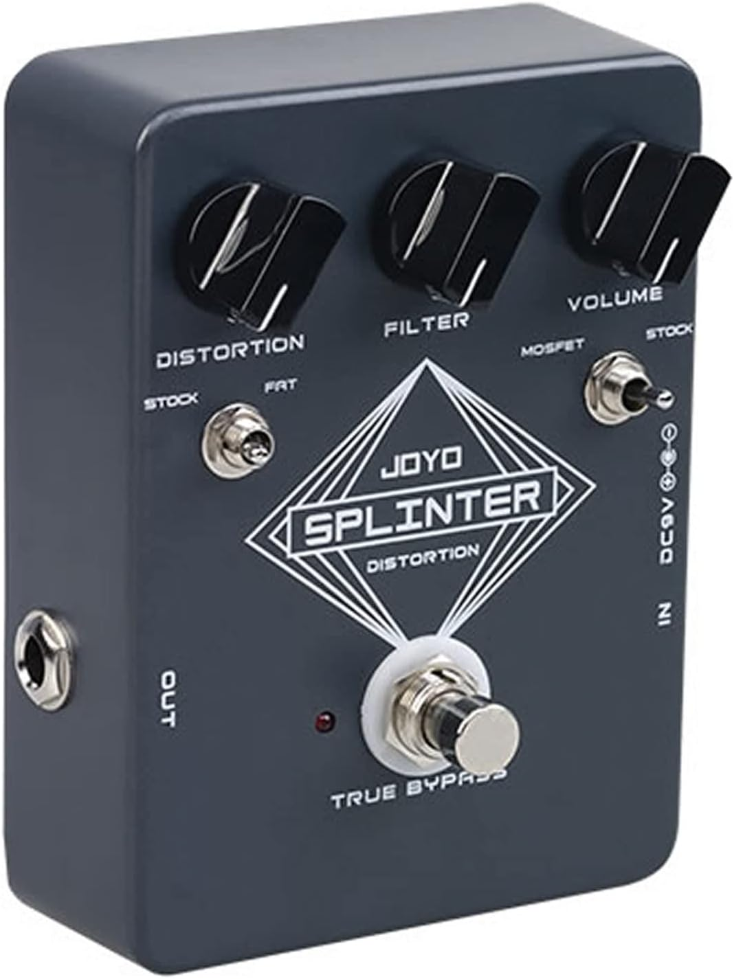 Joyo JF-21 Splinter Classic Distortion Guitar Effects Pedal RAT Style True Bypas image number 4