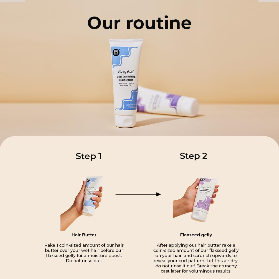 Fix My Curls, Curl Quenching Flaxseed Gelly for Styling Curly and Wavy Hair Low Porosity 3A to 4A Curls image number 1