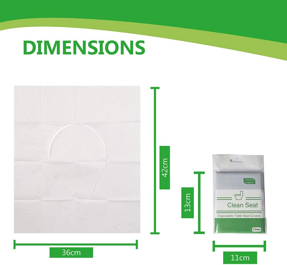 Disposable Toilet Seat Cover Toilet Paper Potty Training Daily Use Travel Size, Eco-Friendly Bio-Degradable Flushable Paper, Toilet Seat for Kids, Toddlers and Adults 5 Packs/50 Counts image number 6