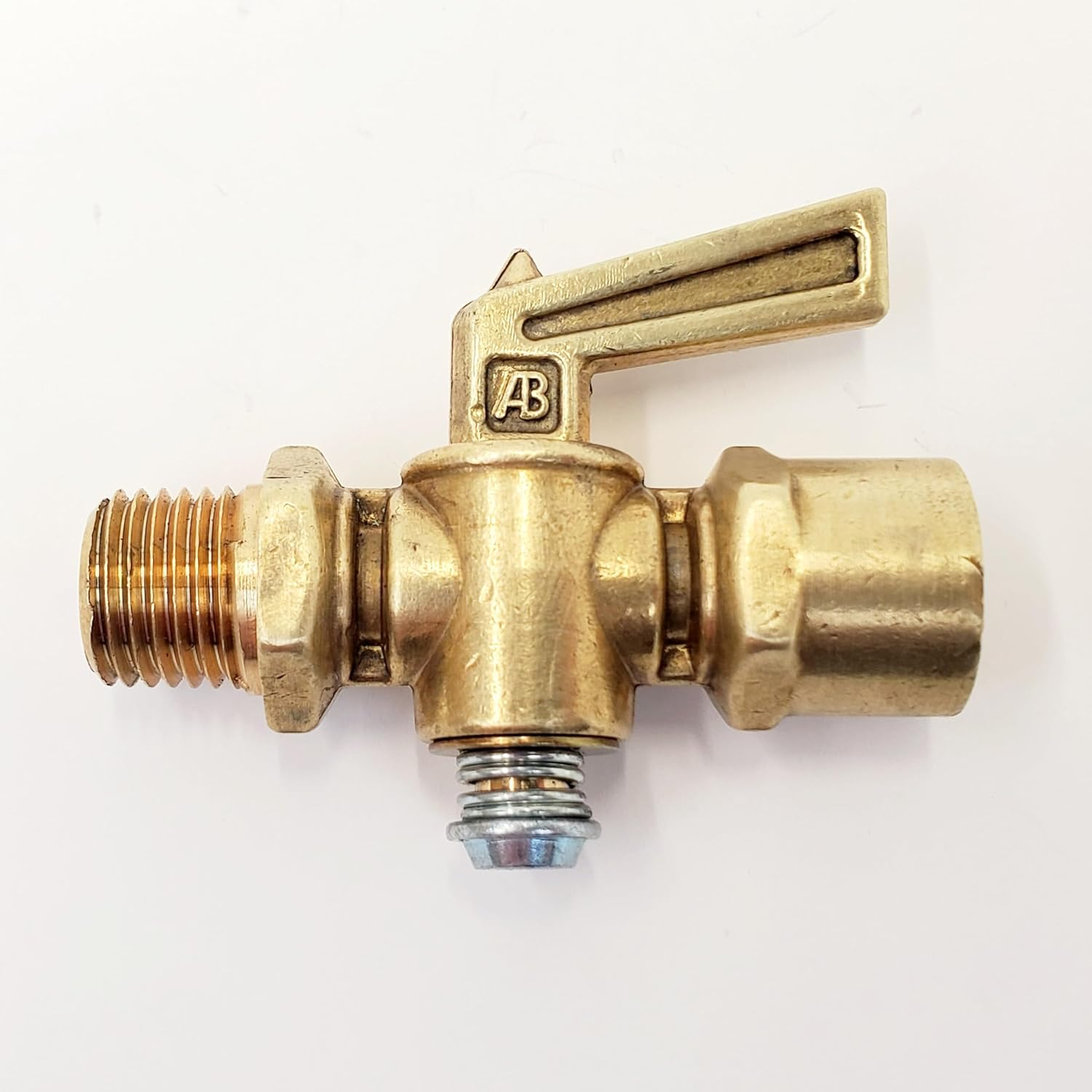 Motorcycle Lever Style Brass Petcock Fuel Stop Cock Gas Shut off Valve - 1/4 NPT - Chopper Bobber Cafe Racer Harley Honda Suzuki Yamaha Kawasaki Triumph Brat image number 5
