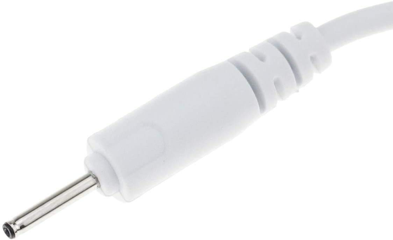 DC 2.5Mm Jack Charger Port 80CM USB Charge Replacement Power Cable Intended for Lovsense Lush 2 Powerful Handheld Rechargeable Massager (White)