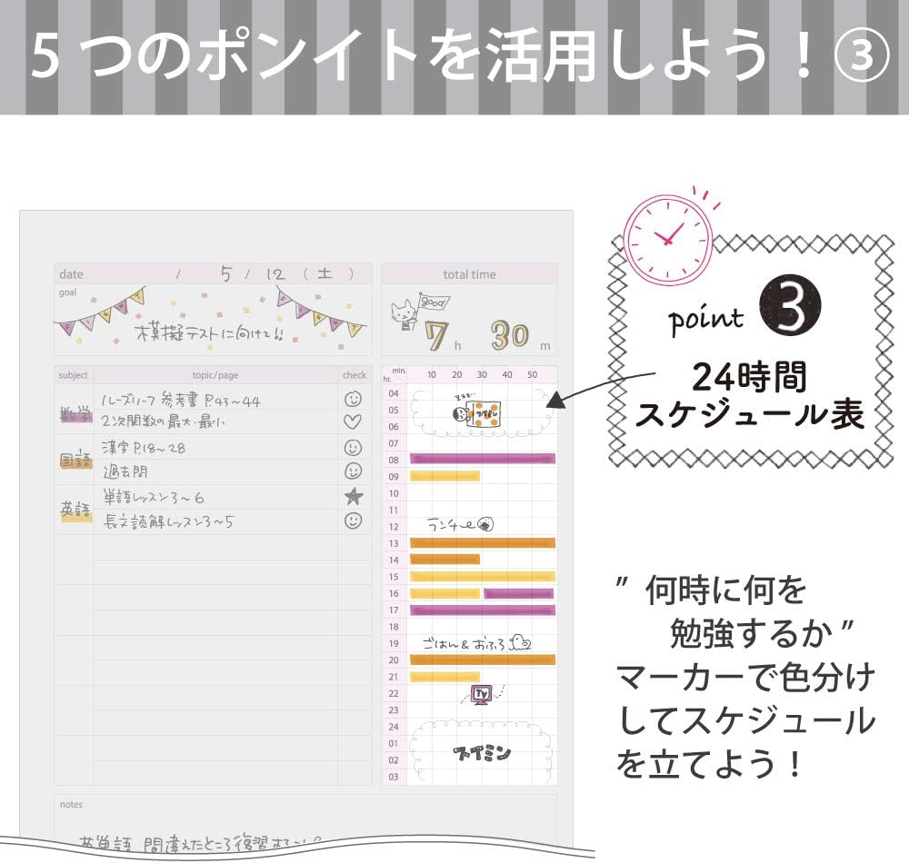 Kokuyo Campus Study Planner Daily (A5, Mint Green) image number 4