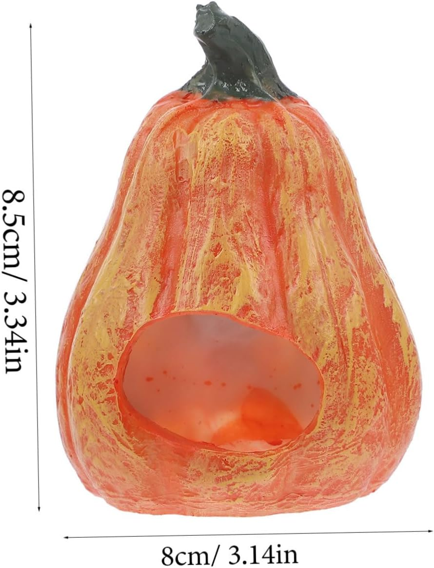 FUTUREORYY Resin Pumpkin Aquarium Decor Premium Fish Tank Ornament Safe for Pets Unique Hiding Cave for Fish Decorative Pumpkin for Home Random Style for Guest Room Essentials image number 4