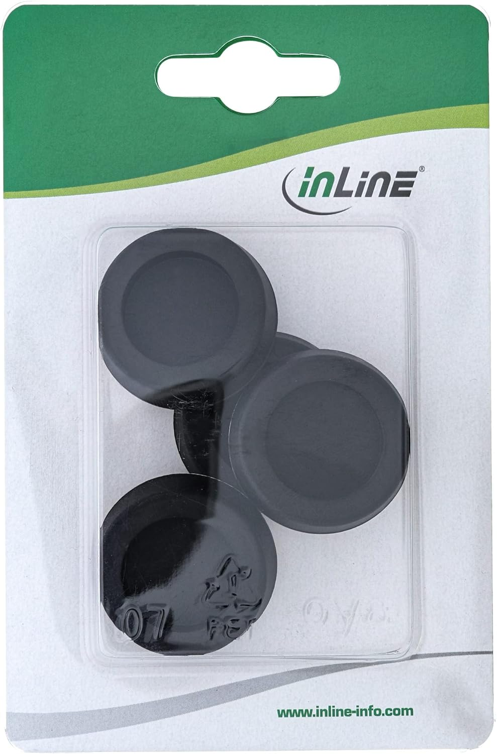 Inline Rubber Feet for PC Case Pack of 4 Black image number 2