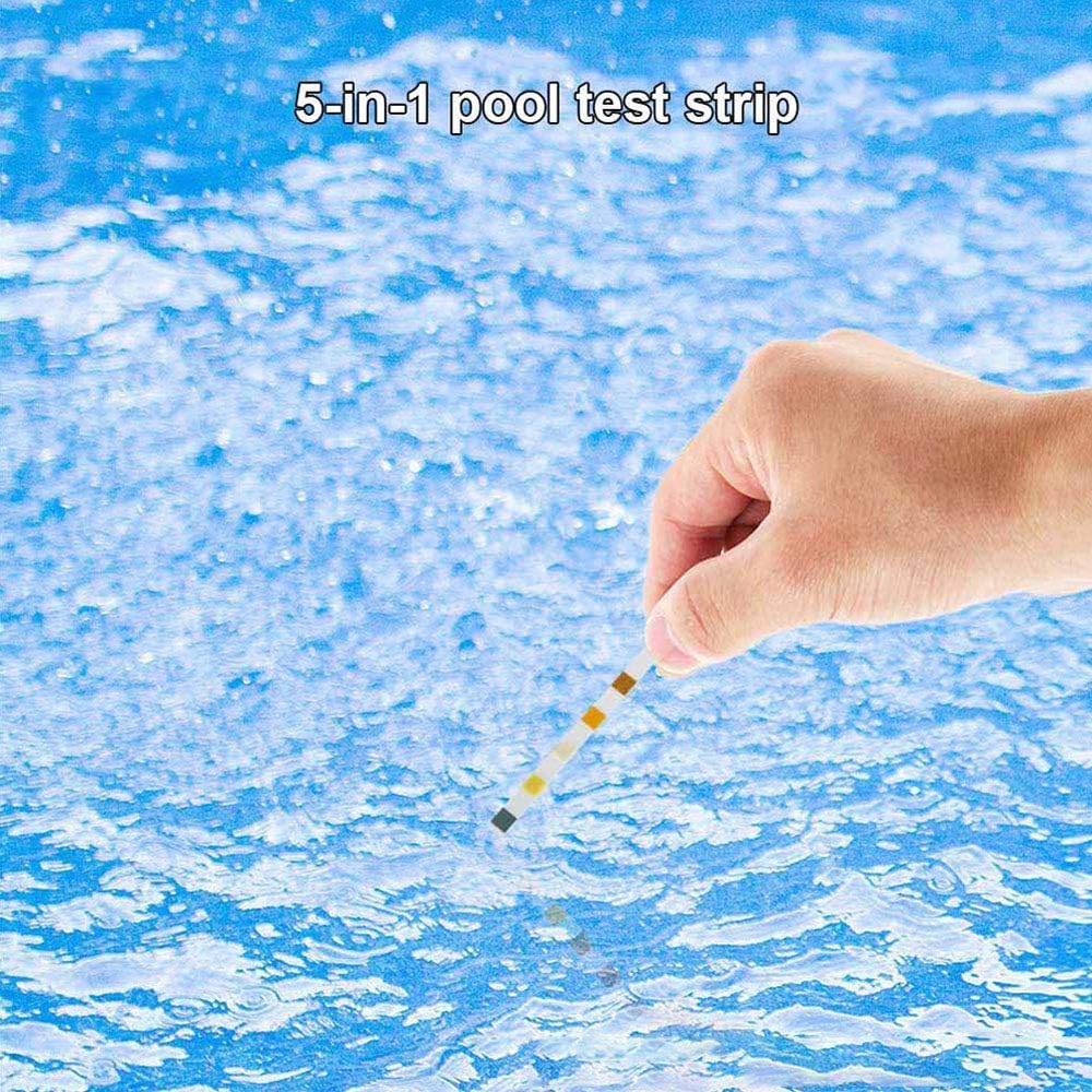 Staright 5 in 1 Pool Test Strips - Chlorine, Ph, Alkalinity, Hardness, Cyanuric Acid - 50Pcs image number 5