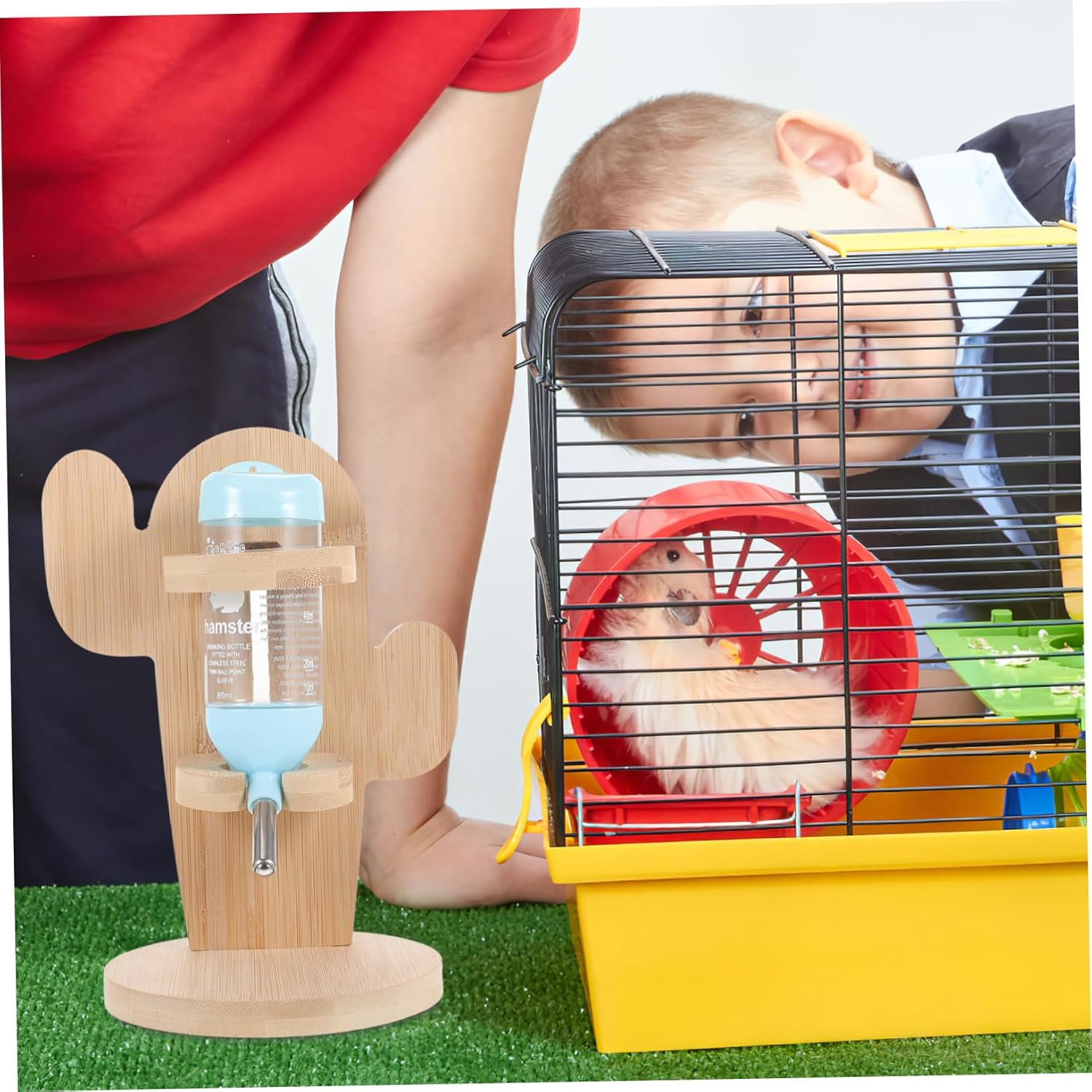 VANZACK Vertical Drinking Fountain Wear Bottle Water Bottle Holder for Chinchilla Supply for Small Animal Drinking Station image number 2