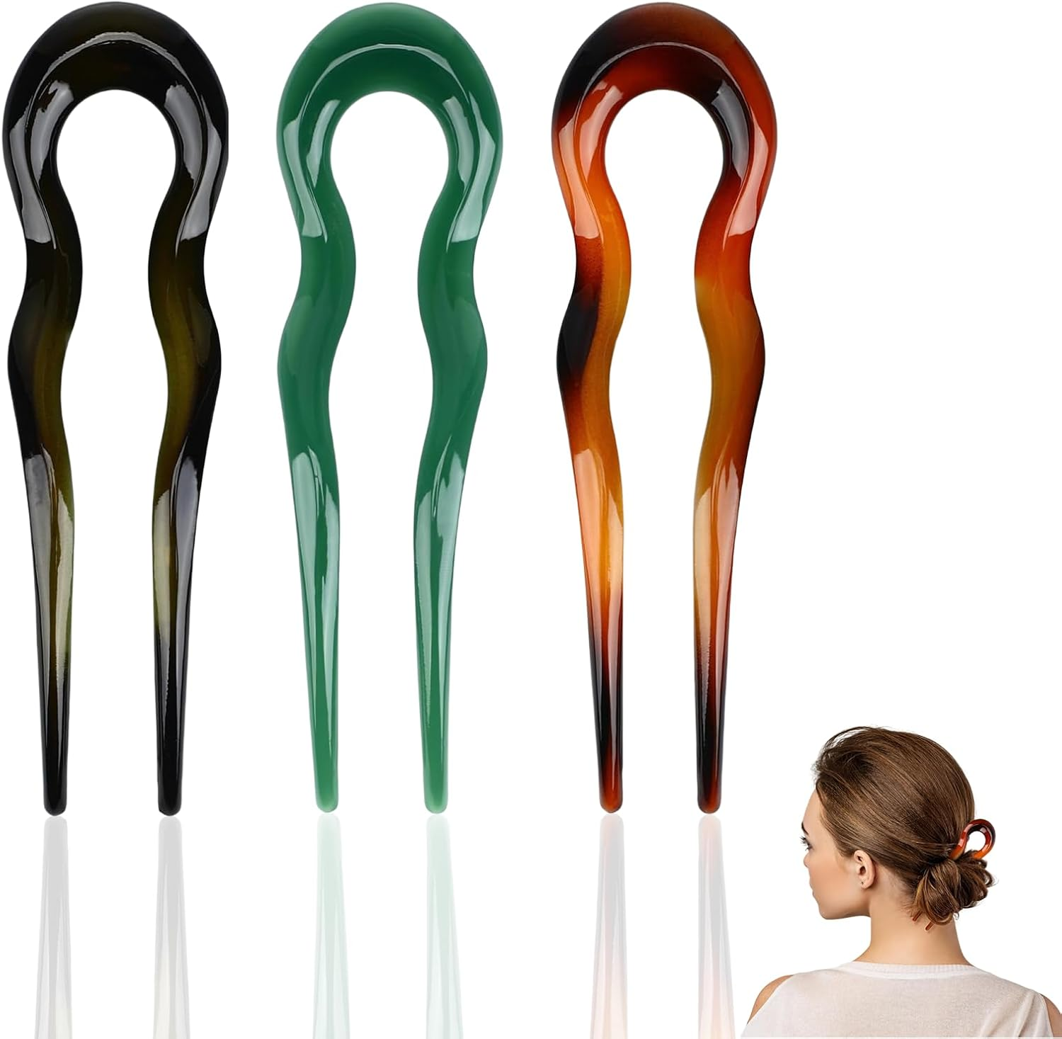 Zvorgath 5 Pcs Banana Hair Clips - Comb Hair Grips for Women and Girls, Tortoiseshell Hair Banana Combs Ponytail Holder for Thick Hair image number 5