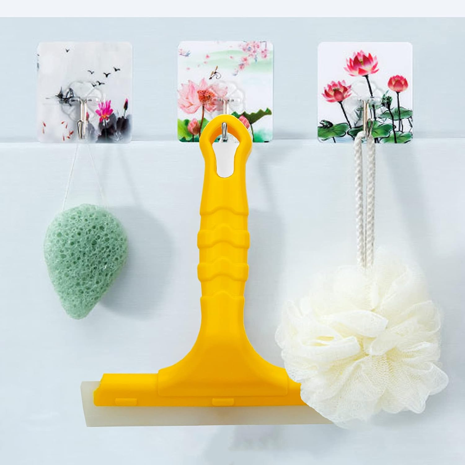 Ccyanzi Silicone Blade Small Squeegee, Shower Glass Squeegee, Window Tint, for Window, Bathroom Mirrors, Shower Door and Car Windshield, 5.5X5.5Inch, Yellow image number 3