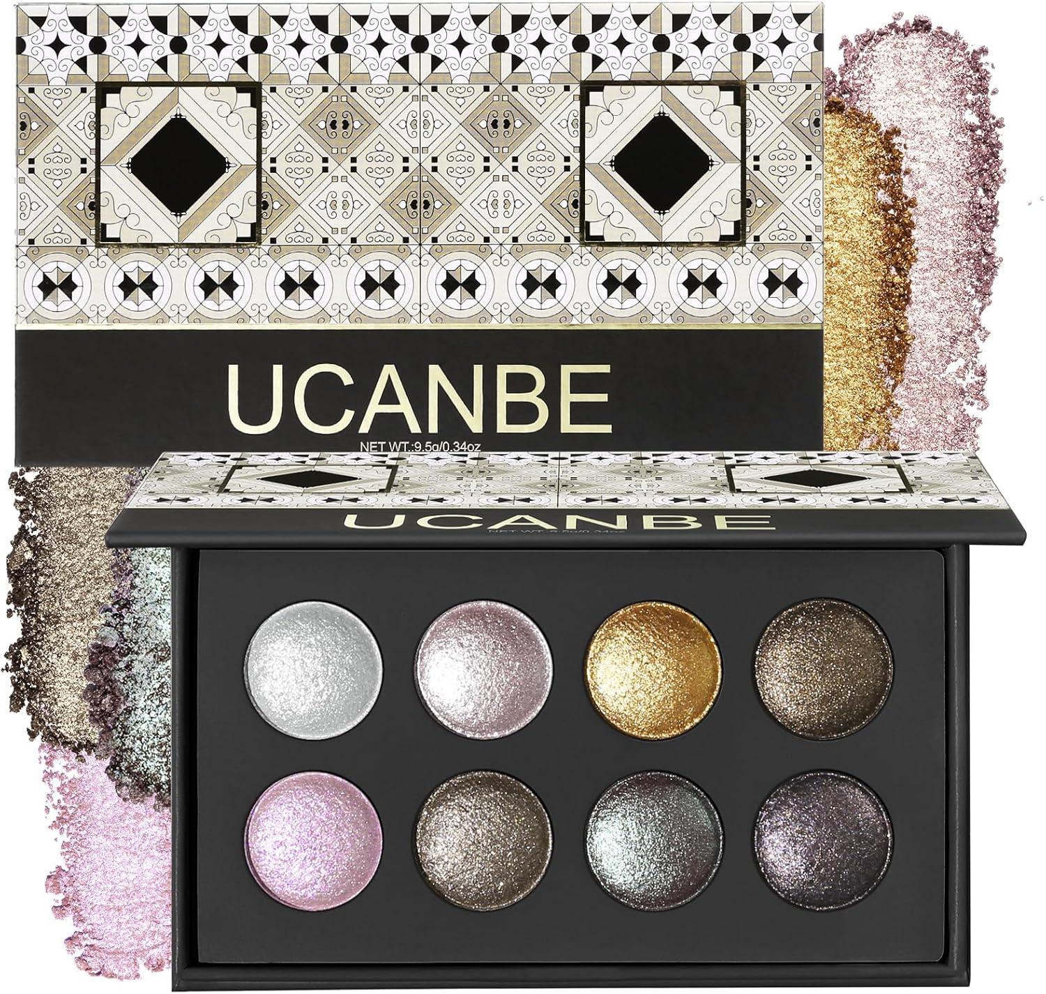 UCANBE 8 Color Nude Smokey Baked Matte Eyeshadow Palette - Highly Pigmented, Smooth & Blendable Formula with Neutral & Earthy Tones for Everyday & Dramatic Eye Makeup Pallet (01 Matte)