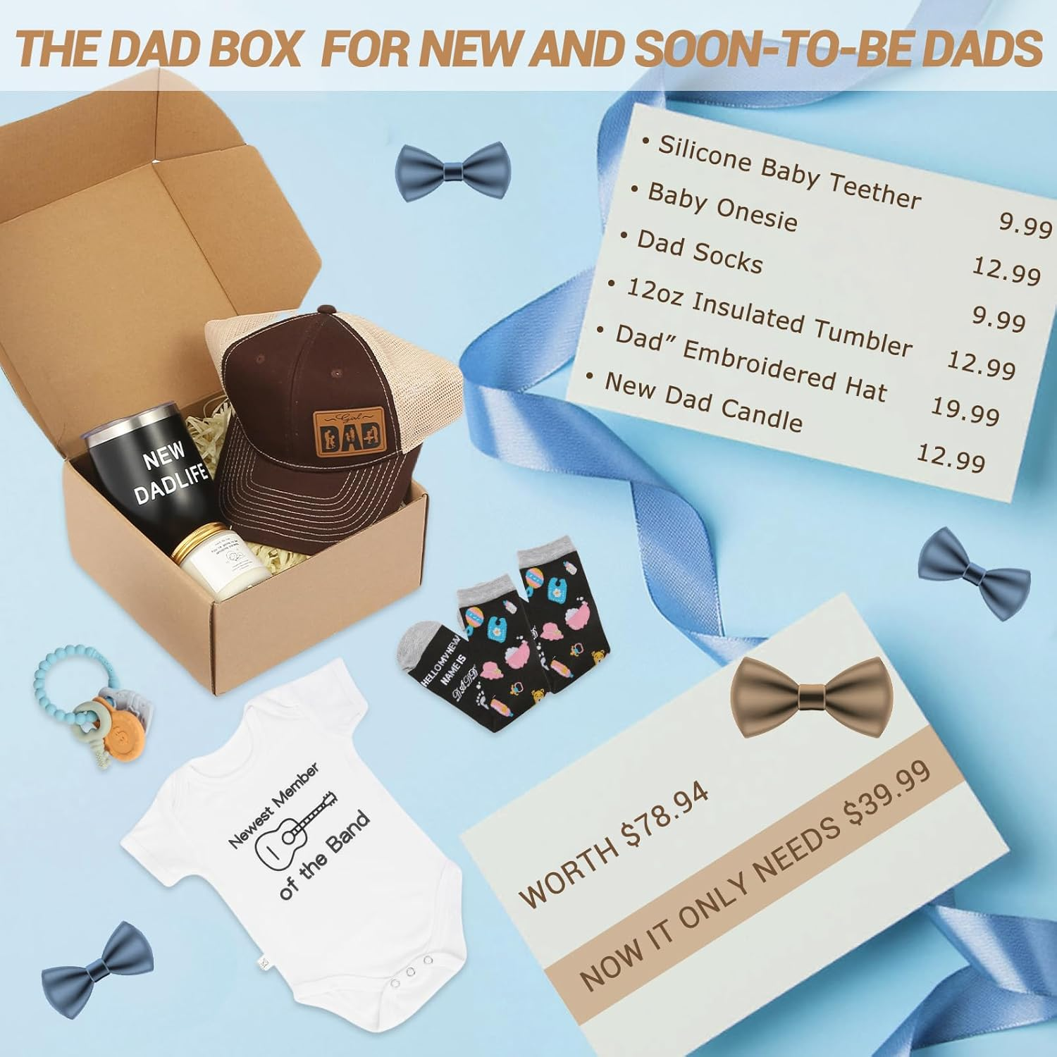 Soon-To-Be Dads Gift, First Time Father&rsquo;S Day Box, 6-Piece First-Time Dad Kit for Baby Shower & Gender Reveal, Unique Kit for Expecting Fathers, New Dad Gifts for Men image number 5