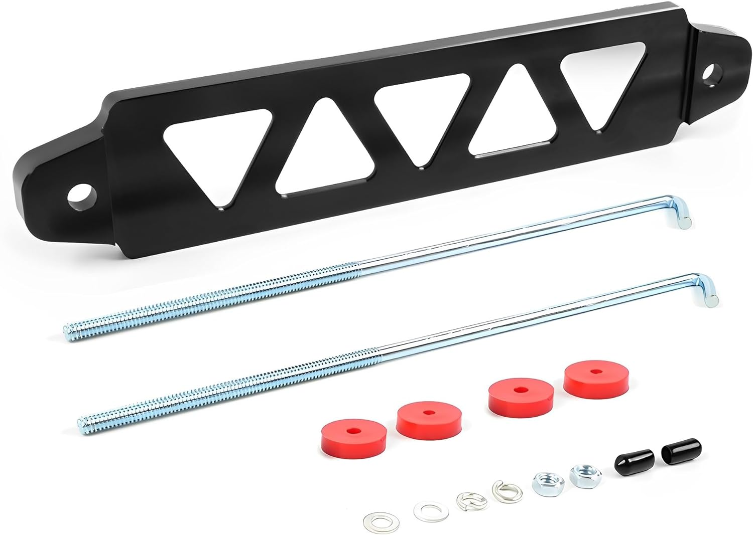 Car Battery Hold down Bracket Holder, Aluminum Alloy Battery Bracket with Stainless Steel J Hook Bolt image number 3