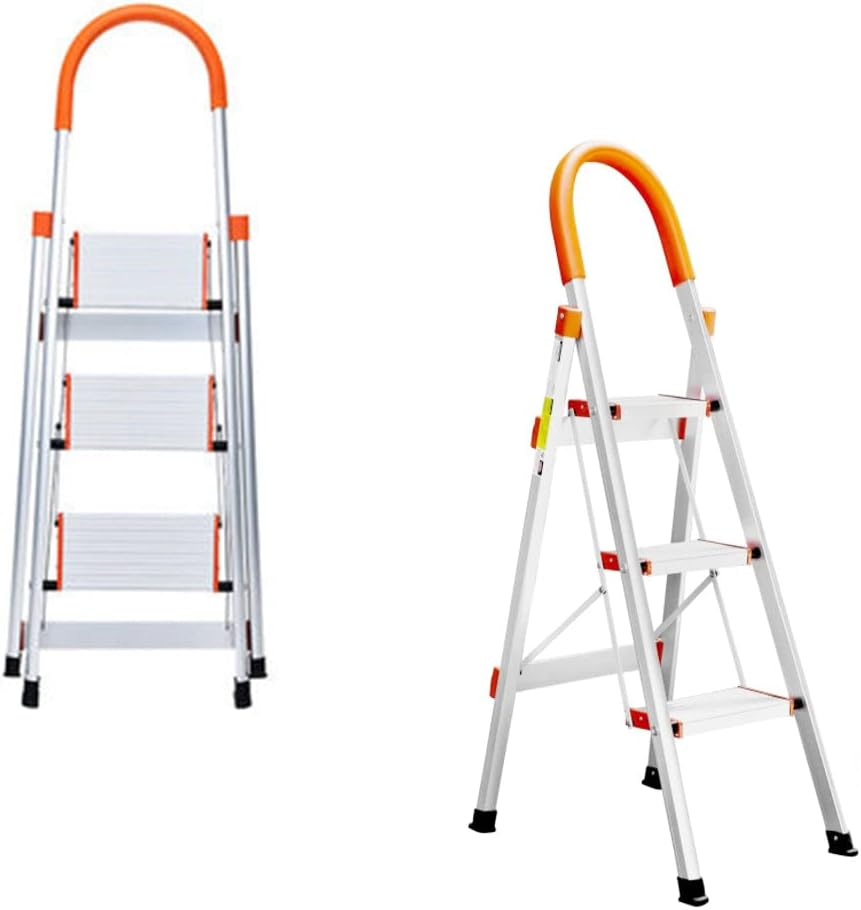 3 Step Aluminium Multi-Purpose Folding Ladder Light Weight Non Slip Platform image number 6