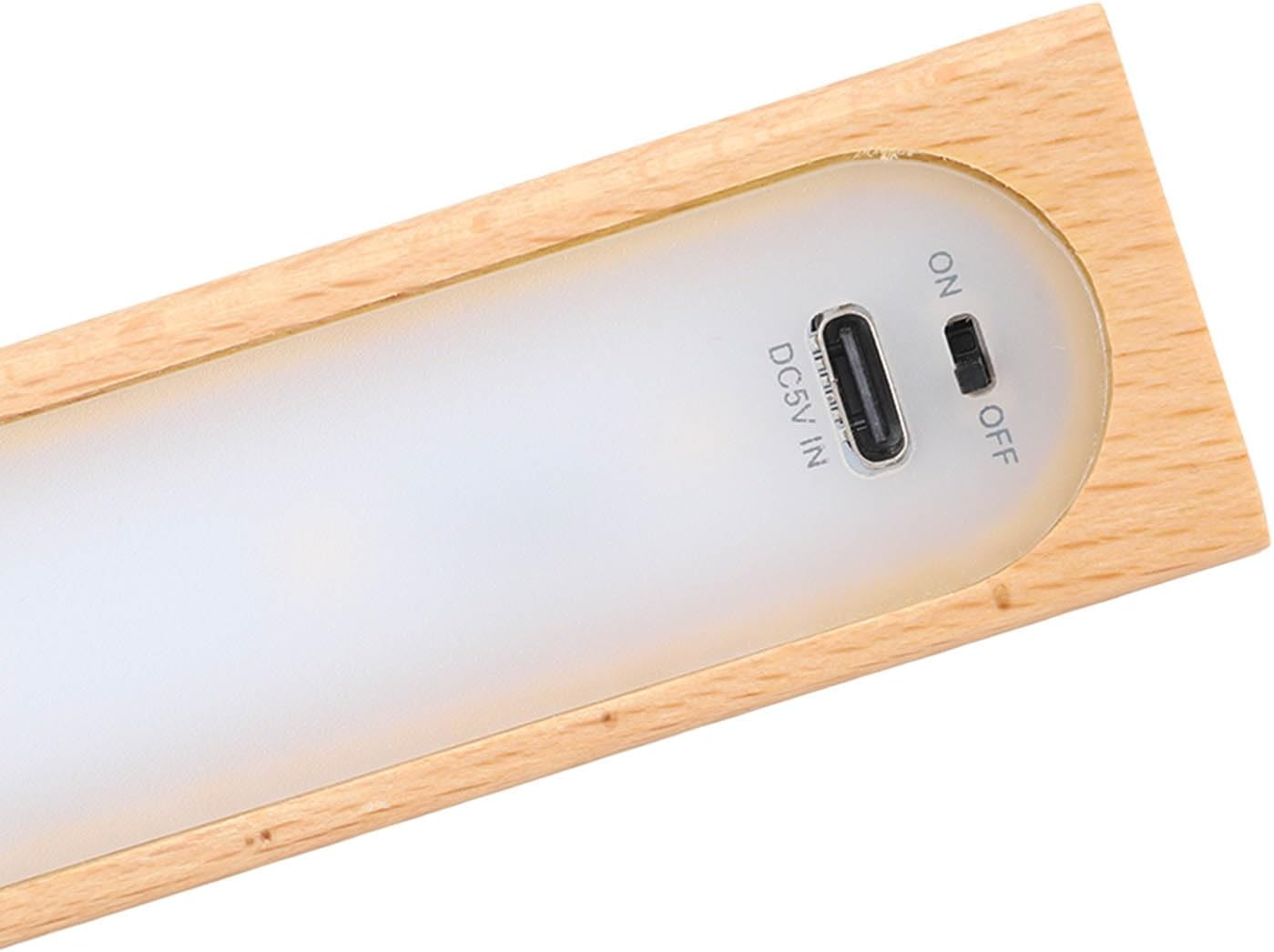 Under Cabinet Light Wooden Wireless Magnetic LED Night Light Strip for Wardrobe Cabinet Cupboard image number 1