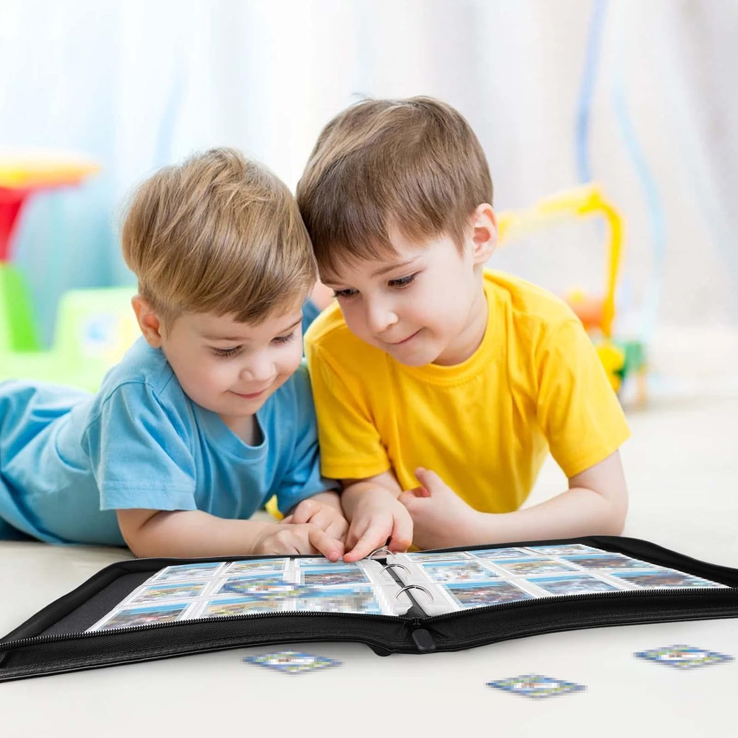 1440 Pockets Trading Card Binder, 9 Pocket Top Loader Playing Card Holder Trading Card Album with 80 Removable Card Sleeves, Trading Card Storage for TCG Pokemon Yoto Soccer Cards Folder image number 1