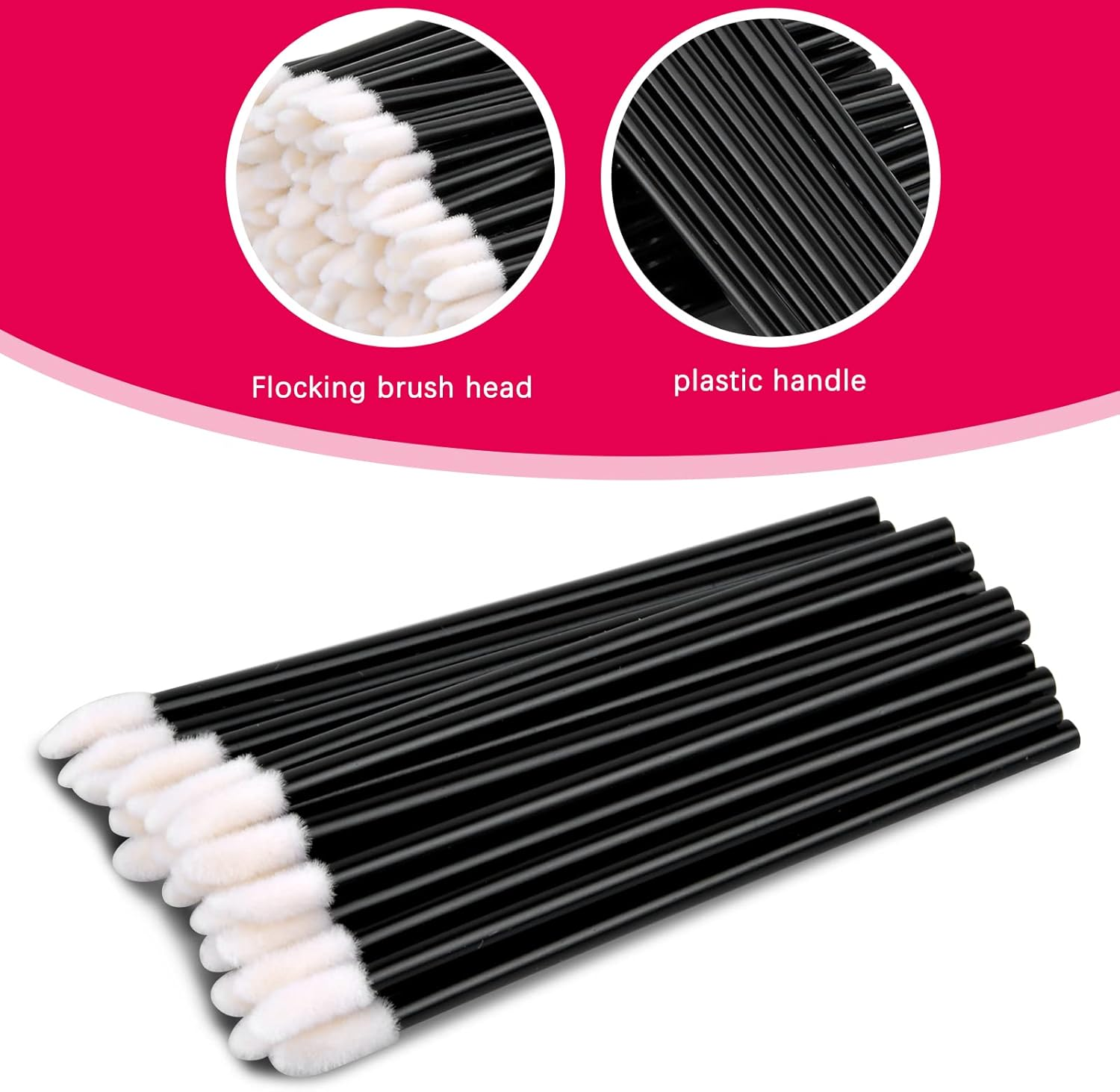 200Pcs Disposable Lip Brushes, Lipstick Makeup Brush, Disposable Lipstick Applicator, Lip Gloss Brush, Concealer Brush Applicator, Wands, Makeup Brush for Makeup Tool image number 4
