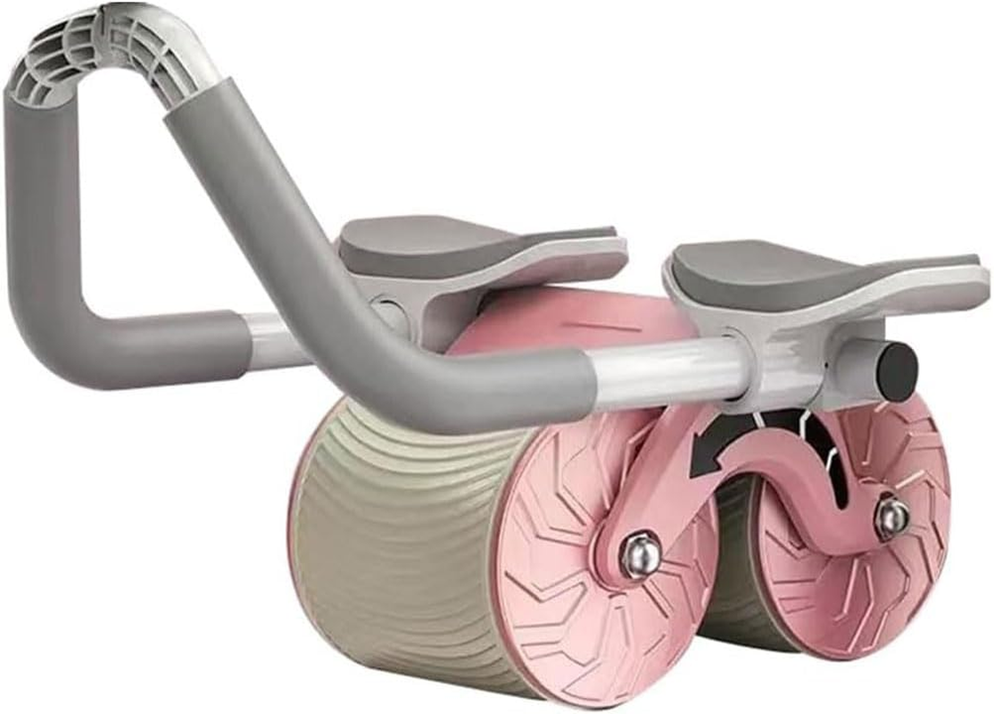 MTSDM Ab Roller Wheel and Pull Rope Set, Elbow Support Automatic Rebound Abdominal Wheel, Difficult Abdominal & Core Strength Training Core Strength Training Wheel with Phone Holder for Workout Home image number 6