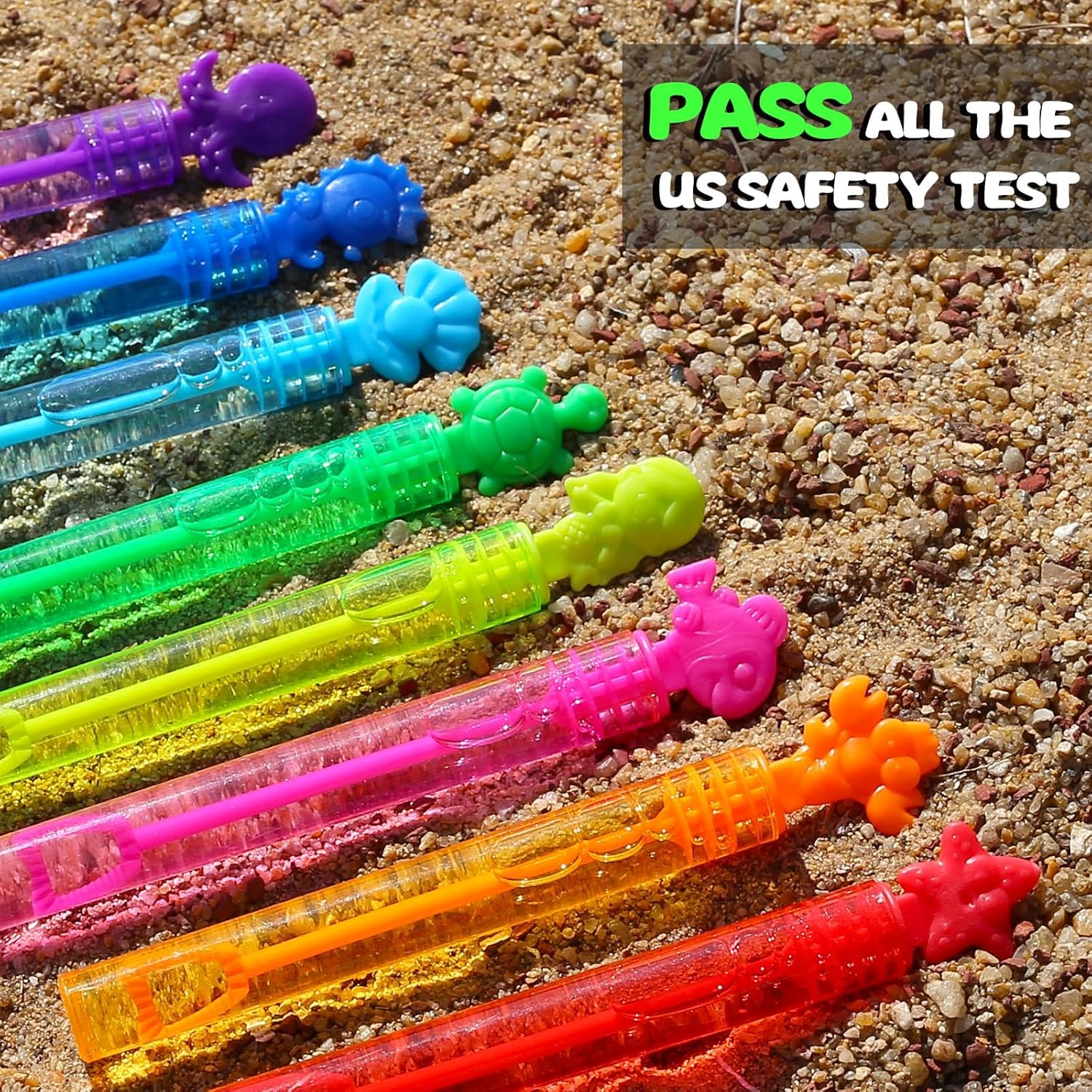 32 Pcs Bubbles for Sea Party Favor, 8 Style Mini Bubble Wands for Kids Toddler with Display Box, Mermaid Birthday Party Supplies, Goody Bag Filler, School Classroom Prizes, Summer Outdoor Gifts Toy image number 1