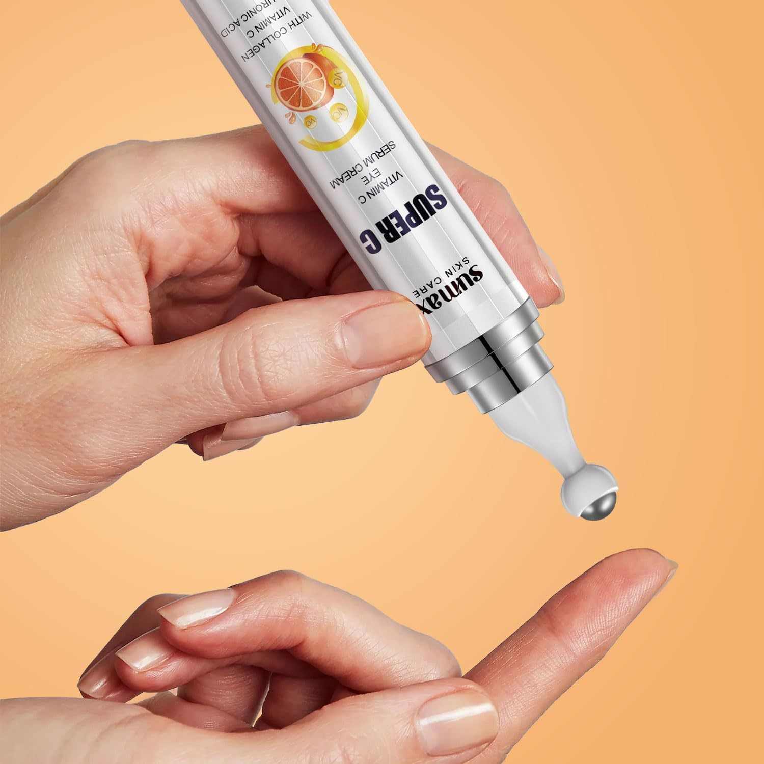 Vitamin C Eye Cream with Roller Ball - 20Ml Dark Circle Treatment, Brightening & Anti-Aging Eye Serum, Reduces Puffiness and Fine Lines, Hydrating under Eye Care image number 3