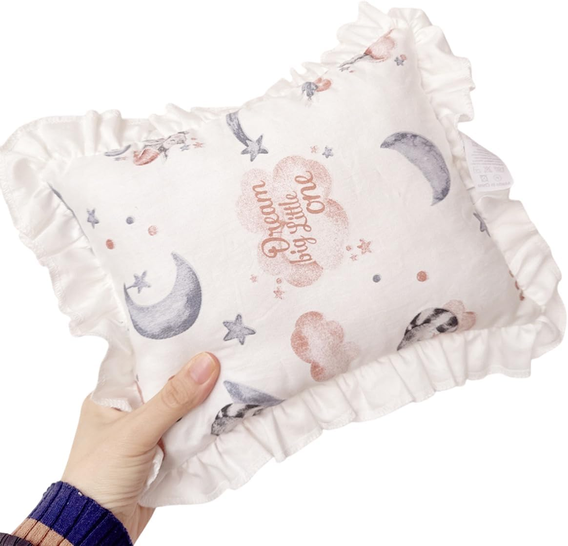 AIMALL 11X13.4 Inch Pure Cotton Lace Small Dog Pillow, Double-Sided Pet Sleeping Cushion for Cats and Dogs, Soft Plush and Breathable Cotton Design