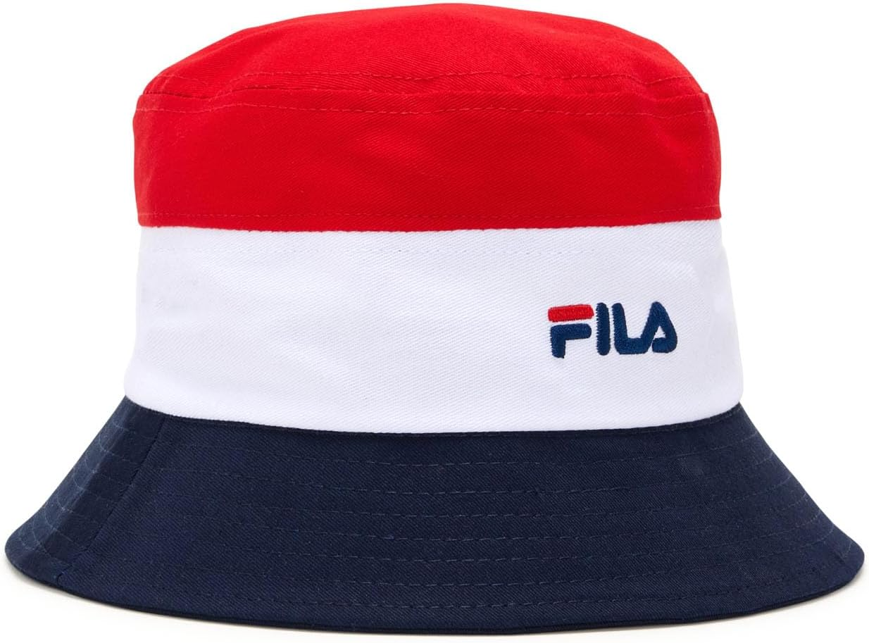 FILA Unisex Adult'S Eredita Hat, Wht/Fnavy/Fred, One Size