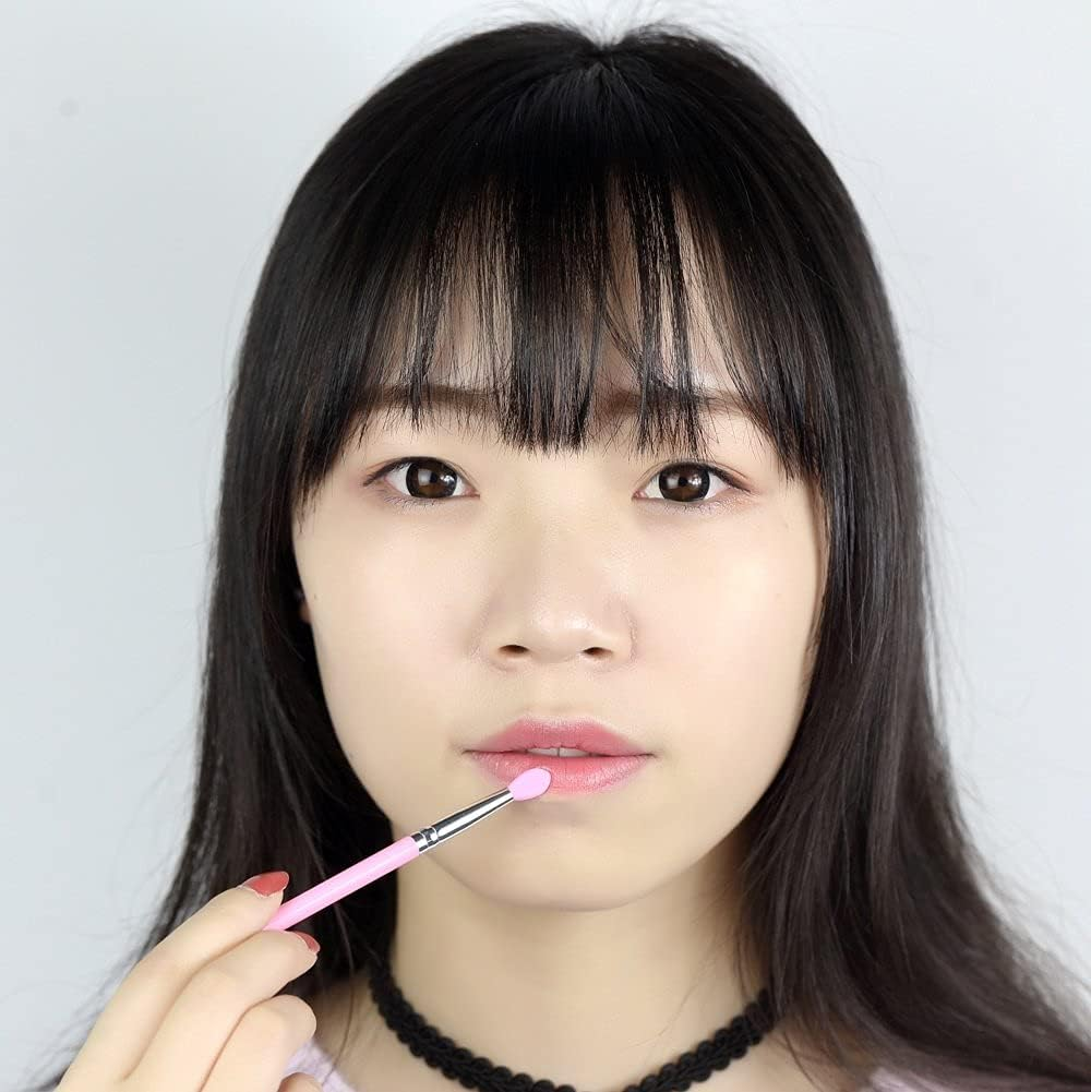 7-Piece Silicone Brush Applicator Set: Ideal for UV Resin Epoxy Art Crafting and Cream Makeup Products in Pink