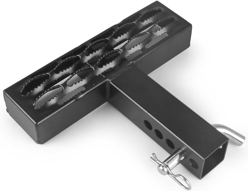 Dyno Racing 500 LBS Hitch Step Anti-Skid Teeth and Rust Towing Bumper Guard Hitch Steps with Pin Fits 2 Inch Receivers for Pickup Truck RV SUV (30CM) image number 5