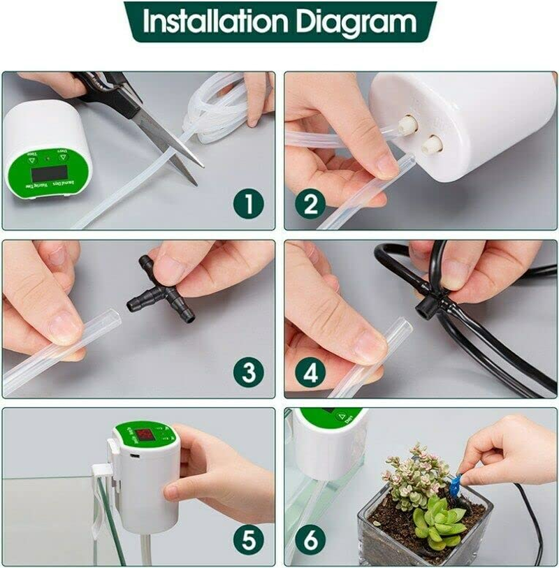 Drip Irrigation Pump Automatic Watering Timer Plant Timer Garden Water System Kits image number 2