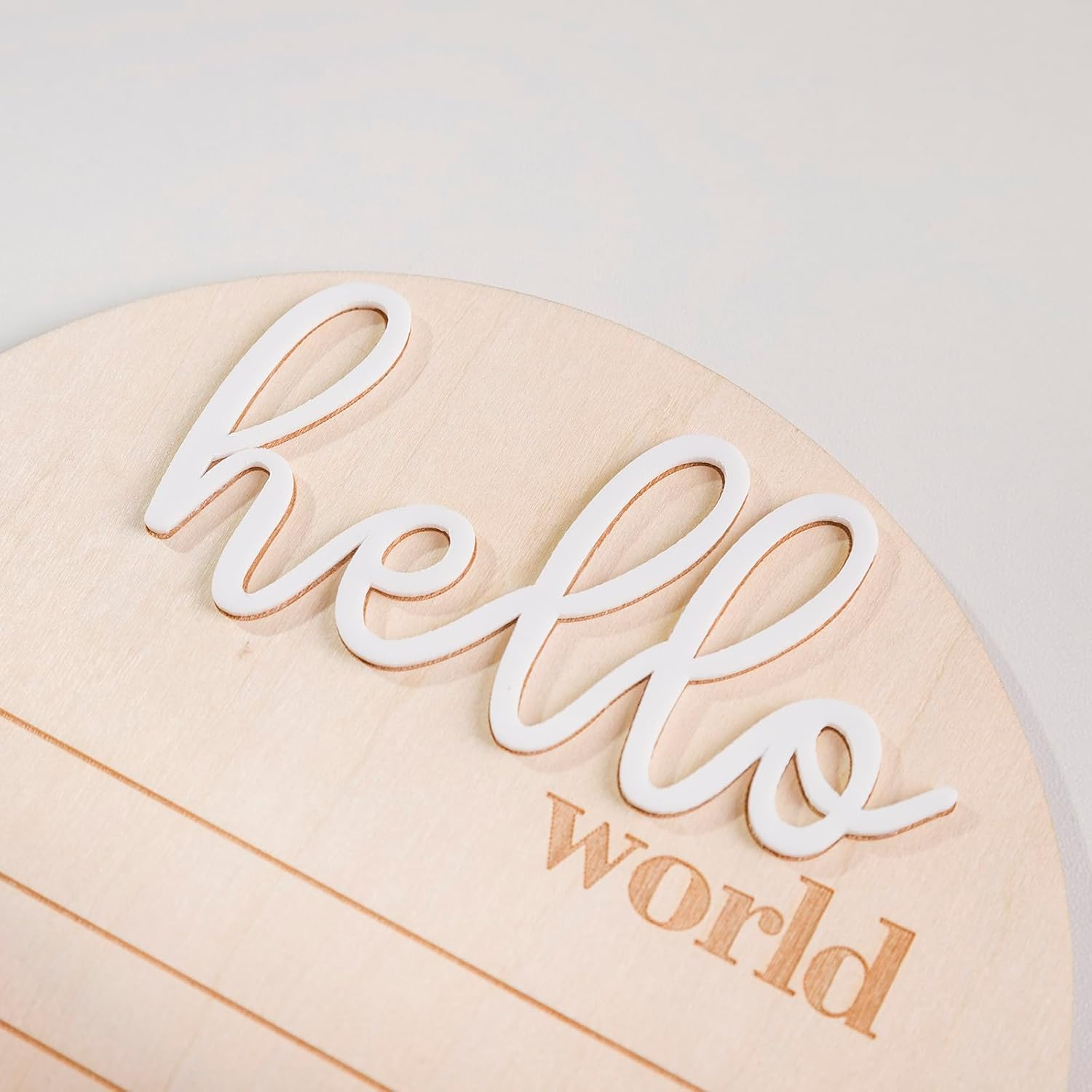 YHOLSDAS Its a Boy Its a Girl Wooden Sign & Hello World Sign, Baby Birth Announcement Sign, Gender Reveal Wooden Sign for Hospital, Birth Baby Name Plaques for Photo Props, Gender Reveal Decorations image number 5