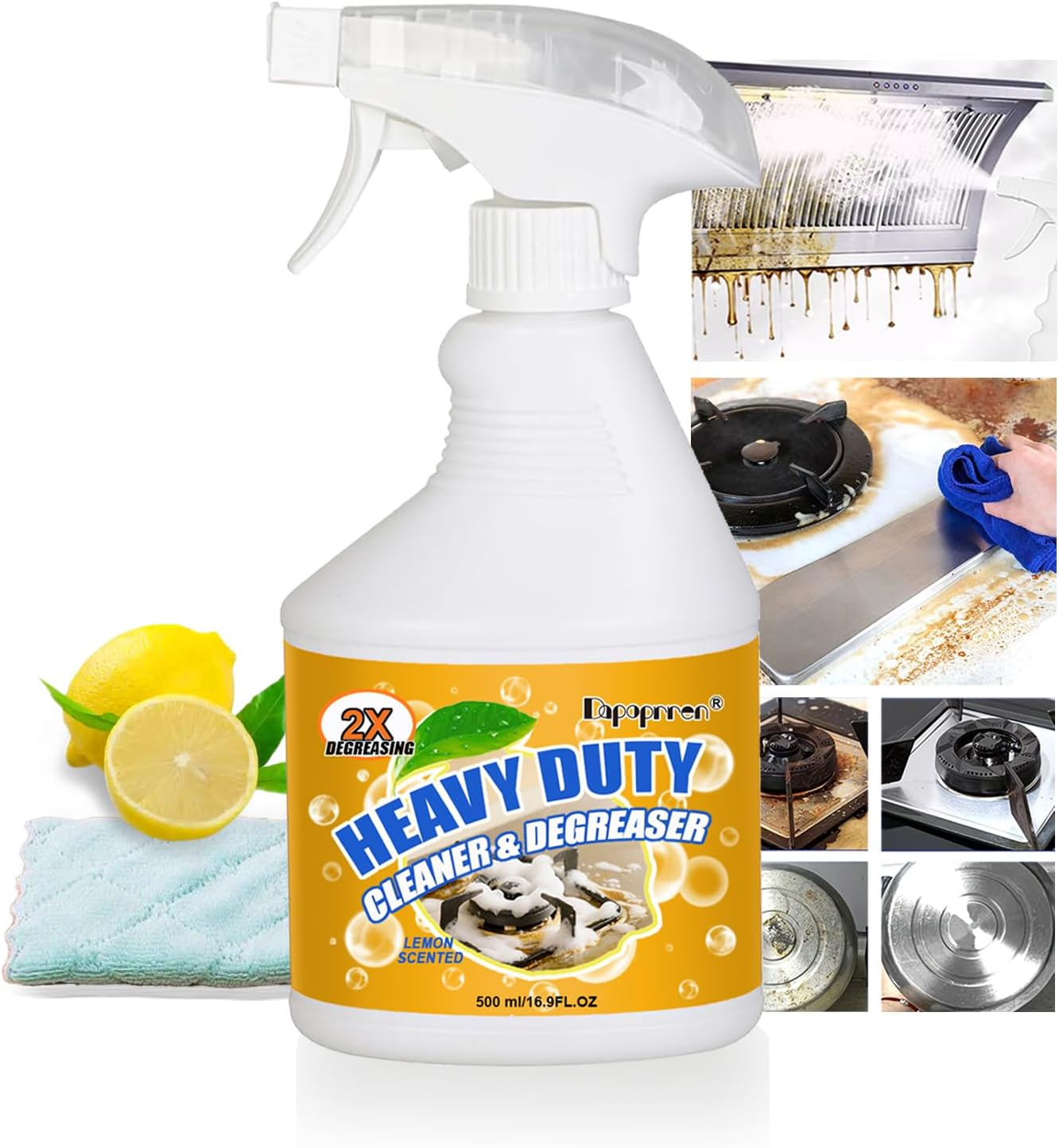 500Ml Heavy Duty Kitchen Foam Cleaner - Multifunctional Kitchen Foam Cleaner to Clean up Kit-Chen Oil Stains,Grease & Burnt Residue on Pots, Pans, Ovens, Surfaces & Appliances image number 2