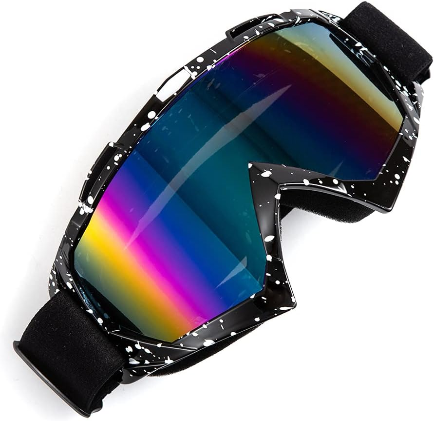 APEBAZY Motorradbrille Motocross Brille Dirt Bike Crossbrille ATV off Road Racing Mx-Fahrbrille Reitbrille Winddicht anti Fog UV Skibrille - Mg92-Spotted Frame Color Lens image number 2