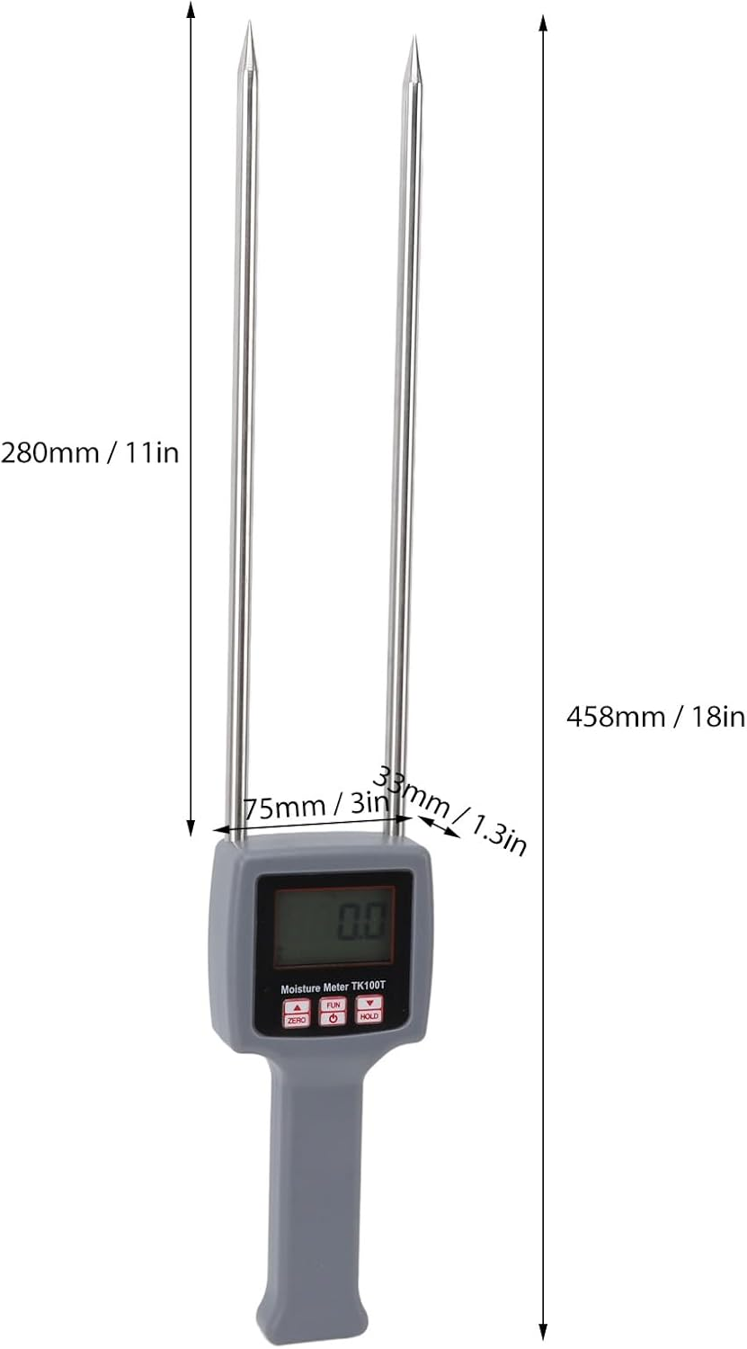 Yosoo Portable Meter, Handheld Meter, Meter, Professional Handheld Digital for Herbal Cereal, Straw with Forage Grass image number 2