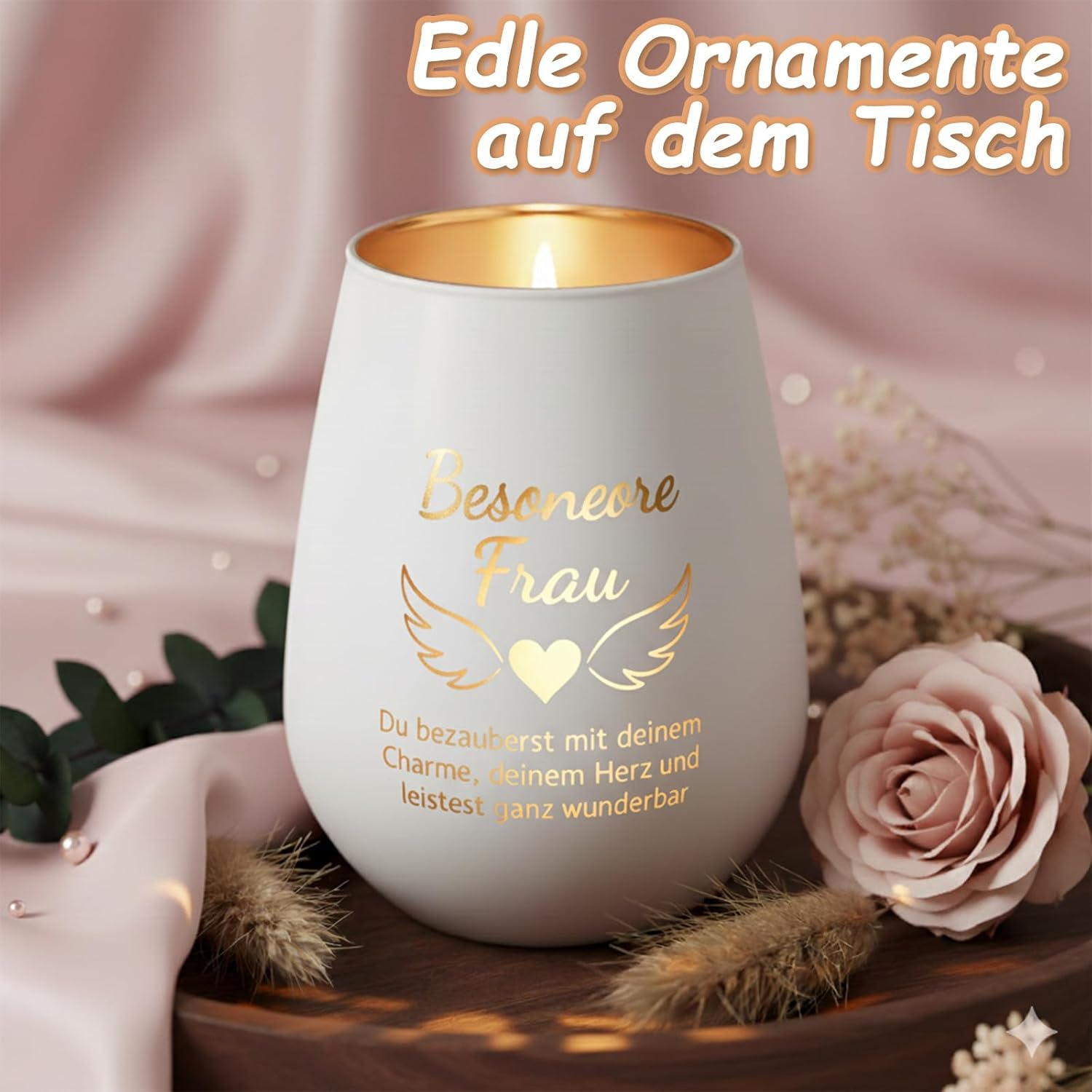 Personalised Gifts for Women, White Tea Light Lantern with Matte Surface, Women, Gift Ideas for Mother, Sister, Girlfriend, Colleague, Pack of 1