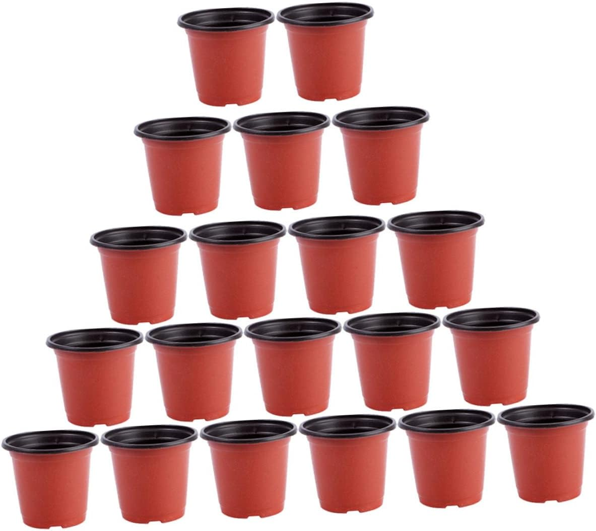 Toddmomy Plant Nursery Pots 20Pcs Plastic Flower Pots Simple Shape for Breathable Design image number 2