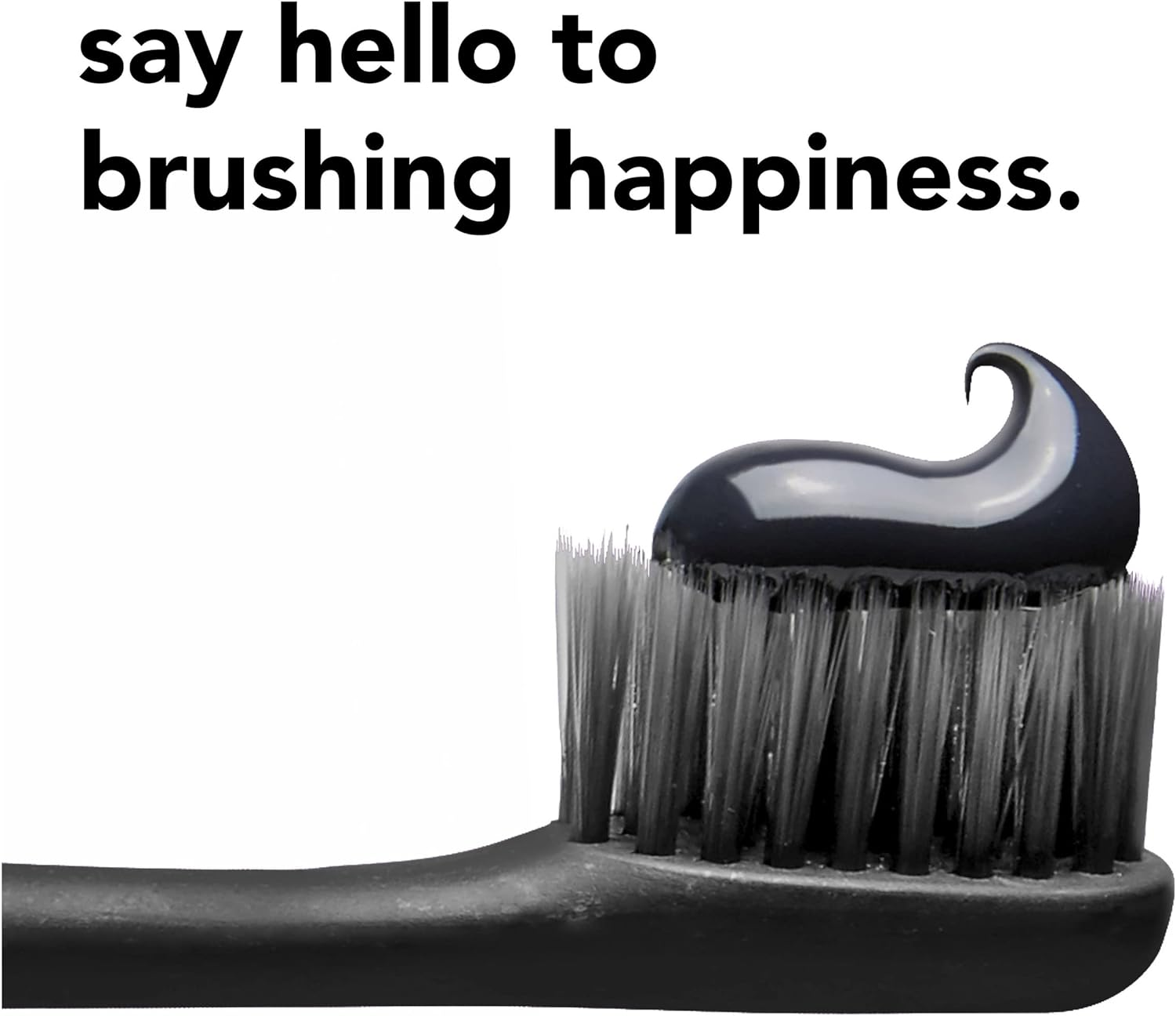 Hello Charcoal Infused Manual Toothbrush, 1 Pack, Soft Tapered Bristles, Black, BPA Free