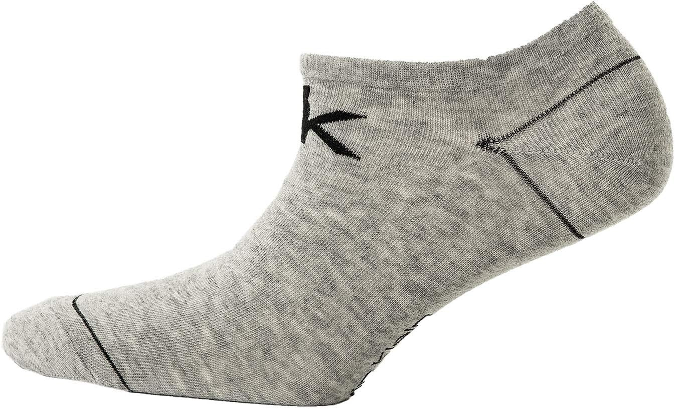 CALVIN KLEIN WOMENS 2PK REPEAT LOGO LINER SOCALVIN KLEINS OXFORD HEATHER image number 3