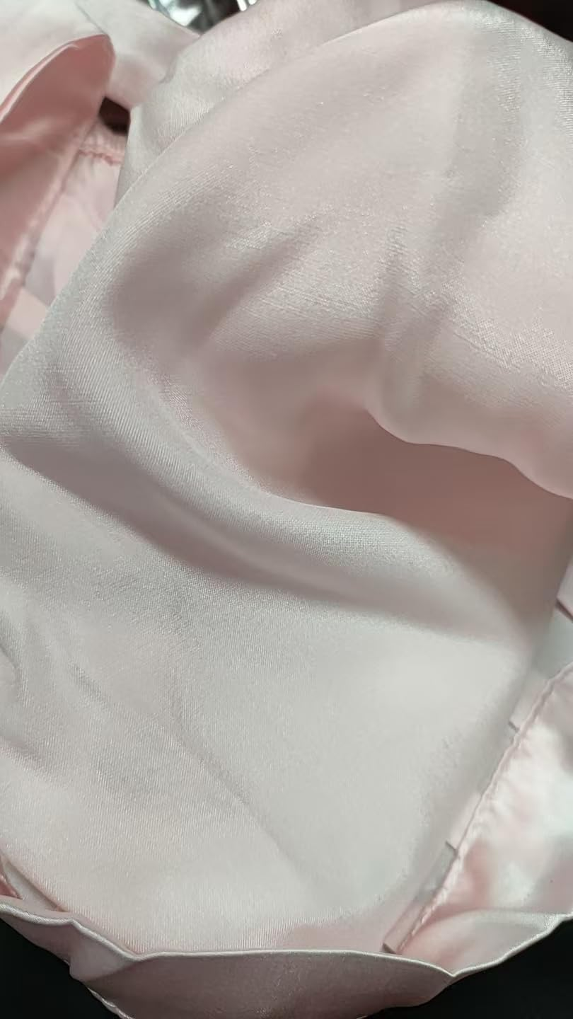 Gorsmoon Silk Bonnet for Sleeping - 100% Mulberry Silk Sleep Cap, Adjustable & Breathable Sleep Cap Silk, Silk Bonnet for Women, Non-Slip & Easy Care (Pink) image number 1